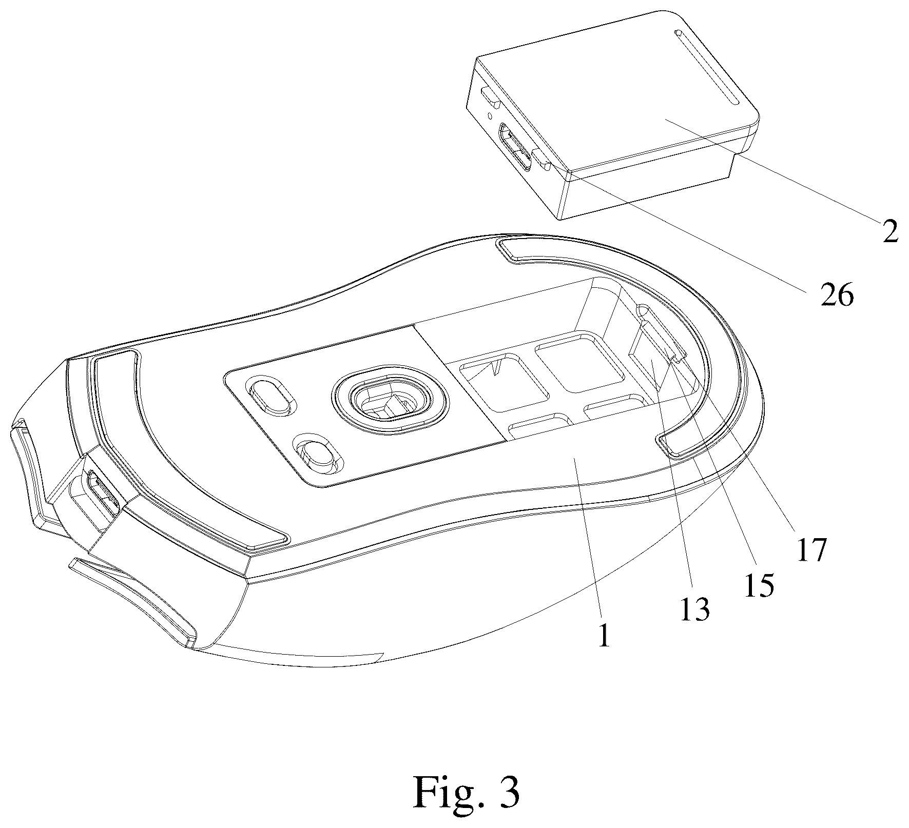Patent US12422939 Figure 2 – Power supply detachable mouse
