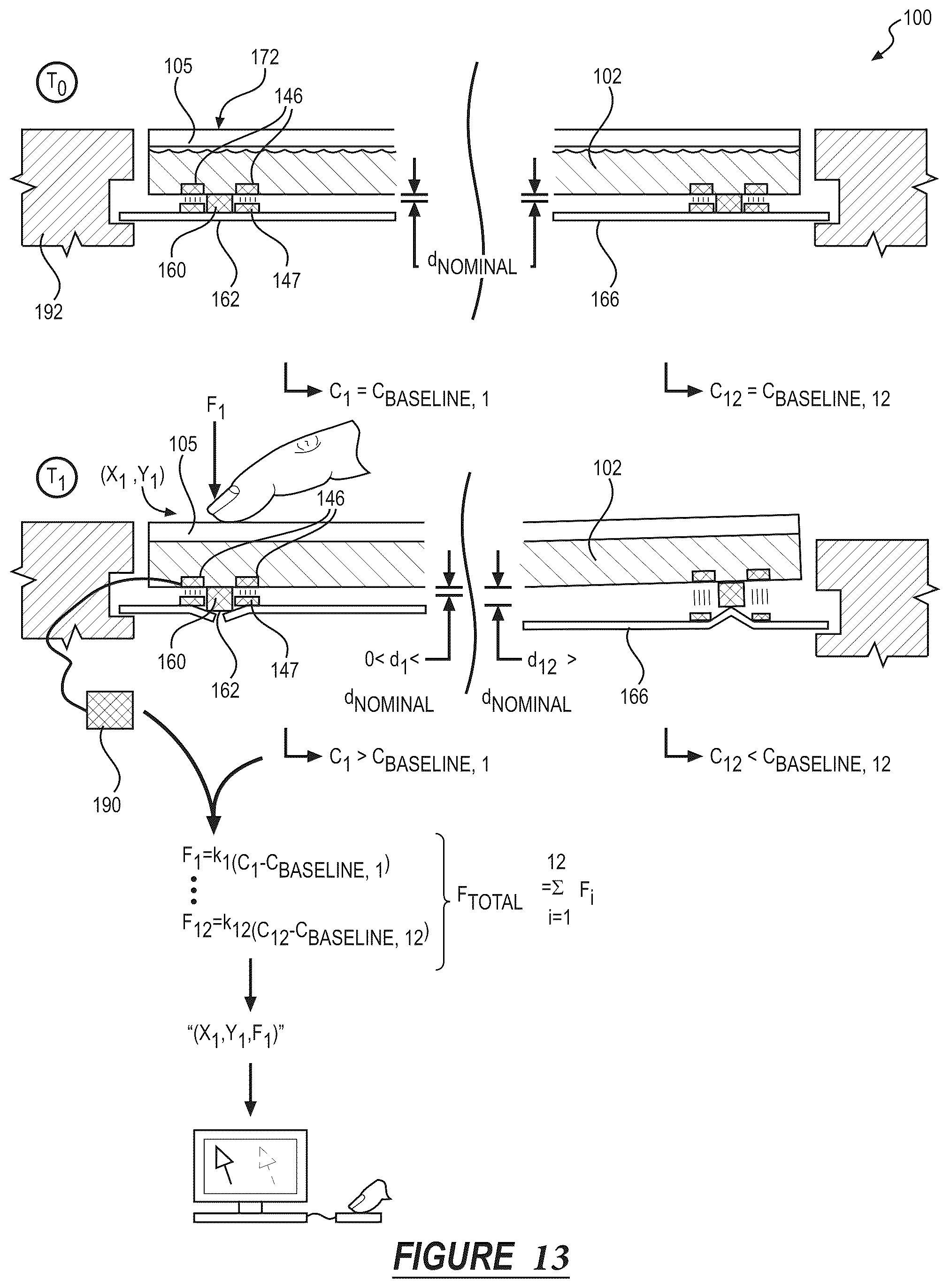 Patent US12422943 Figure 12 – System for detecting and characterizing touch inputs at a human-computer interface