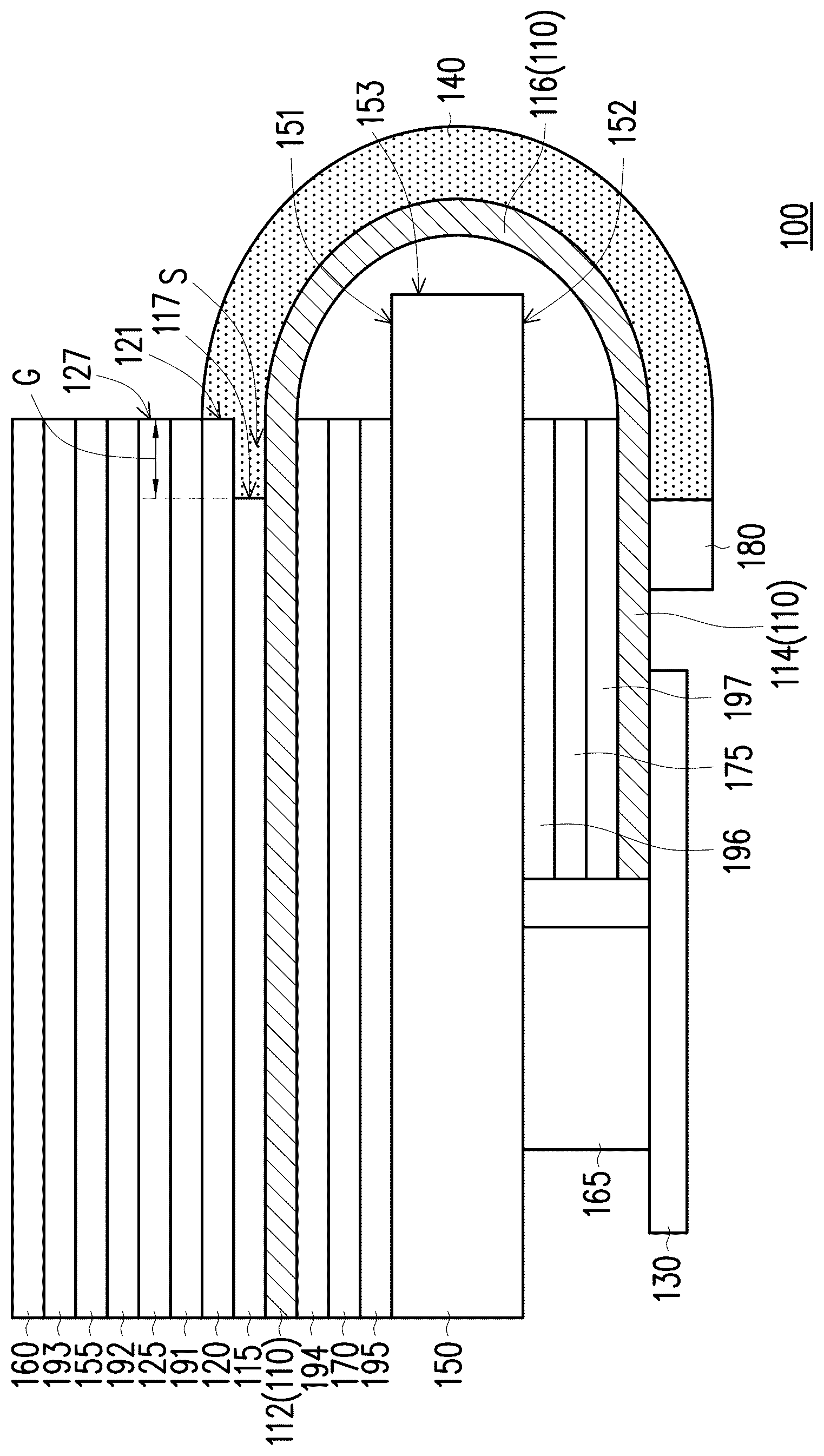 Patent US12422947 Figure 1 – Touch display device