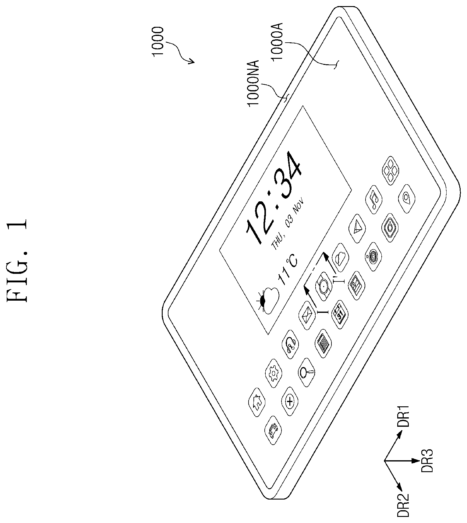Patent US12422949 — Electronic device — Figure 1