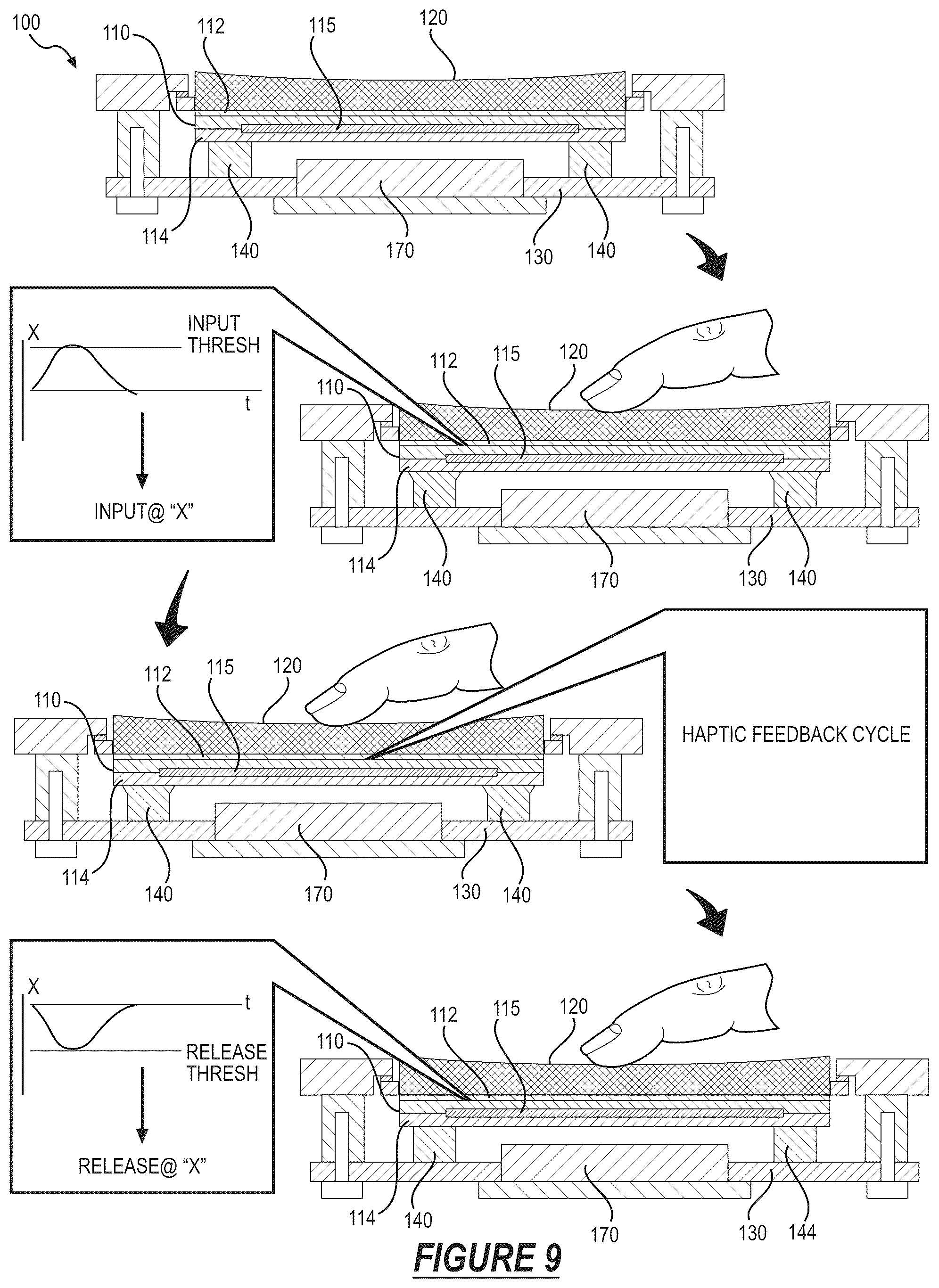 Patent US12422951 Figure 9 – Materials and structures for spacer elements in a human-computer interface system