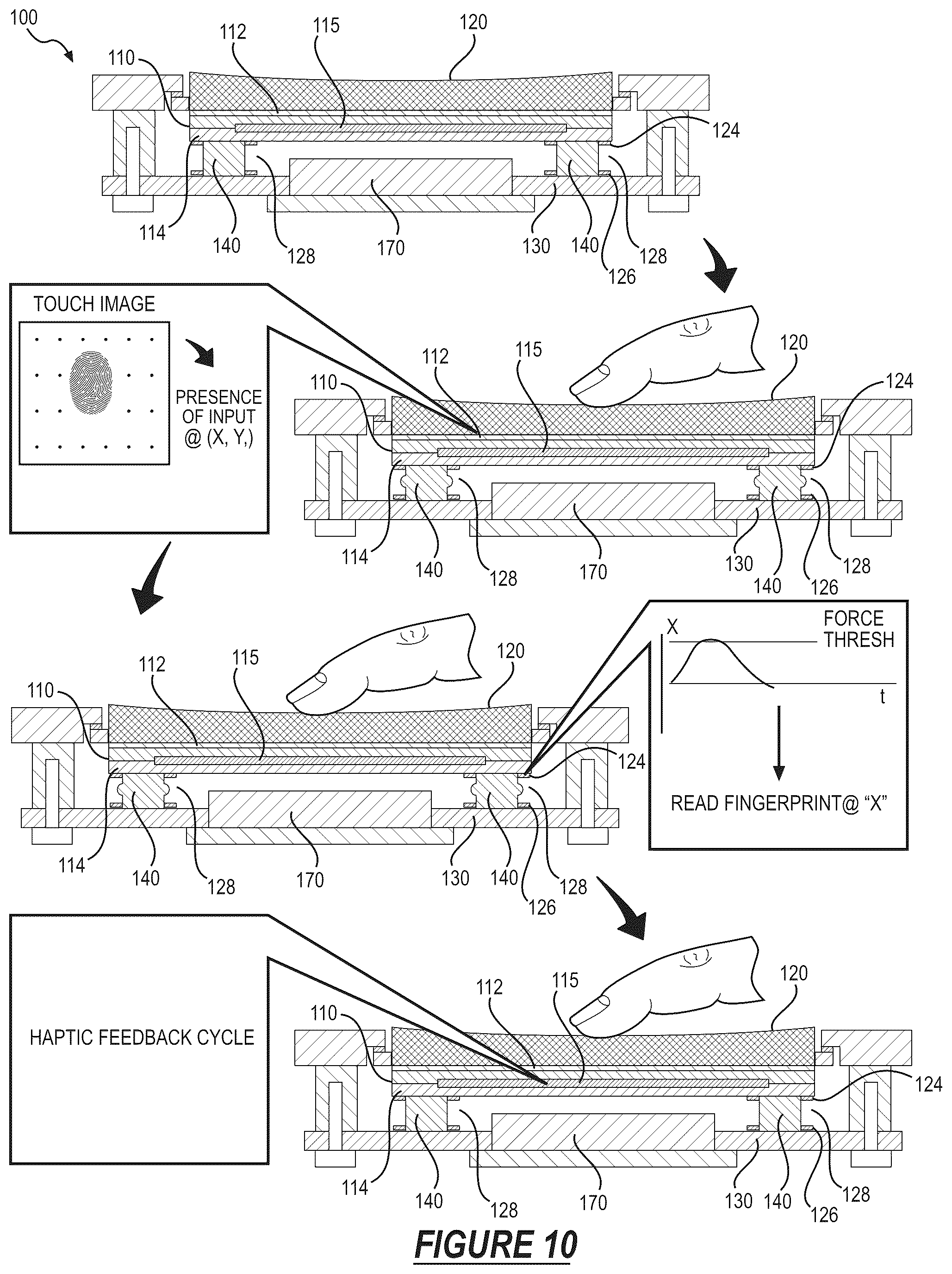 Patent US12422951 Figure 10 – Materials and structures for spacer elements in a human-computer interface system