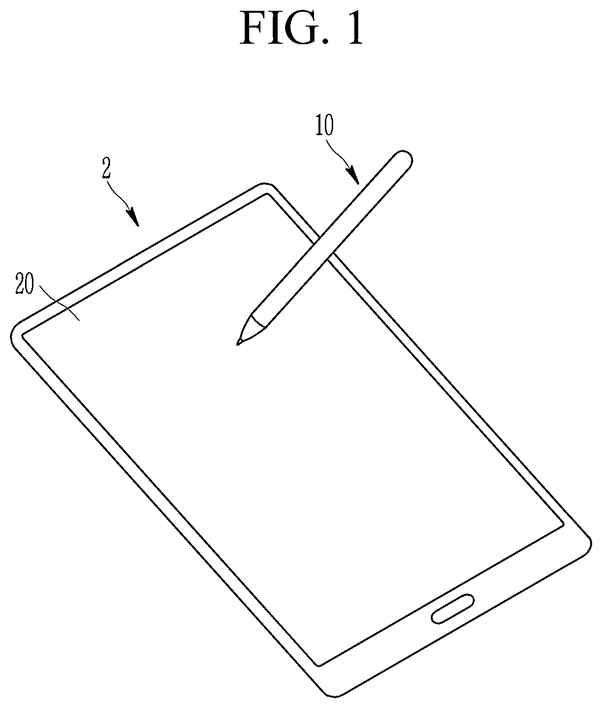Patent US12422953 Figure 1 – Stylus pen, antenna module, touch sensor, and electronic device