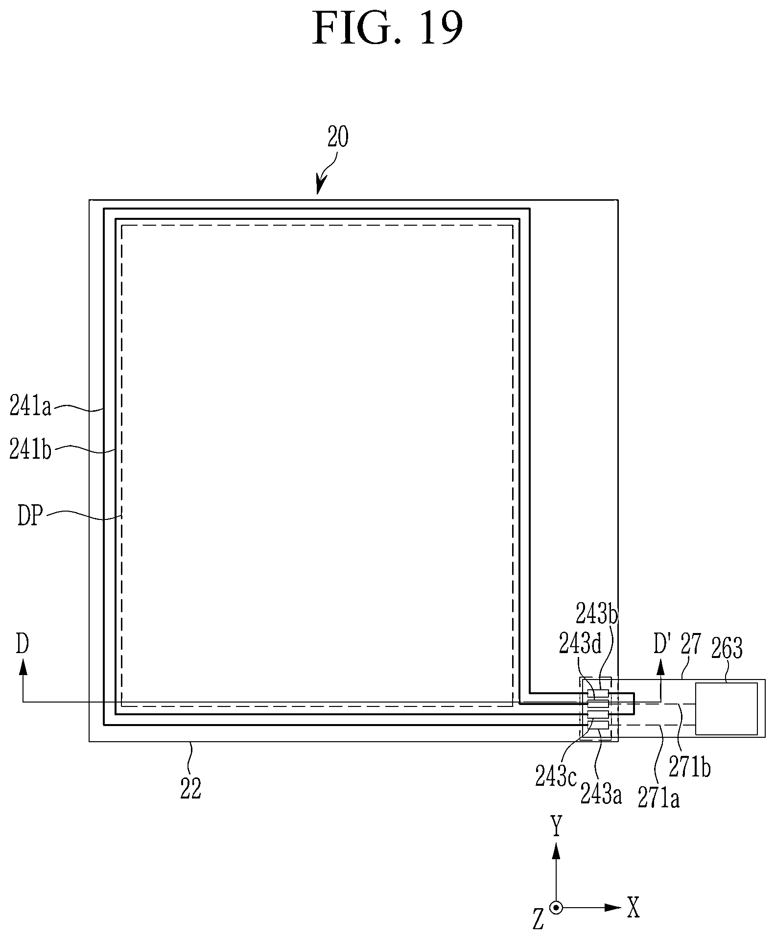 Patent US12422953 Figure 19 – Stylus pen, antenna module, touch sensor, and electronic device