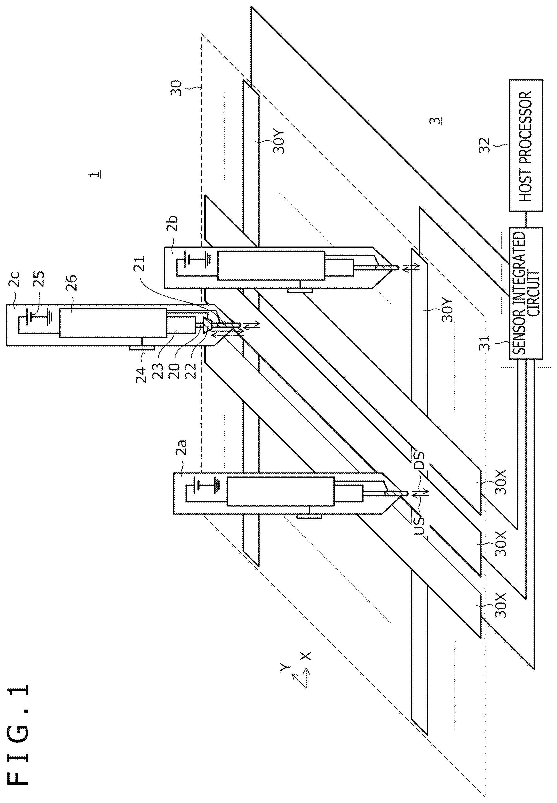 Patent US12422958 Figure 1 – Active pen and sensor integrated circuit