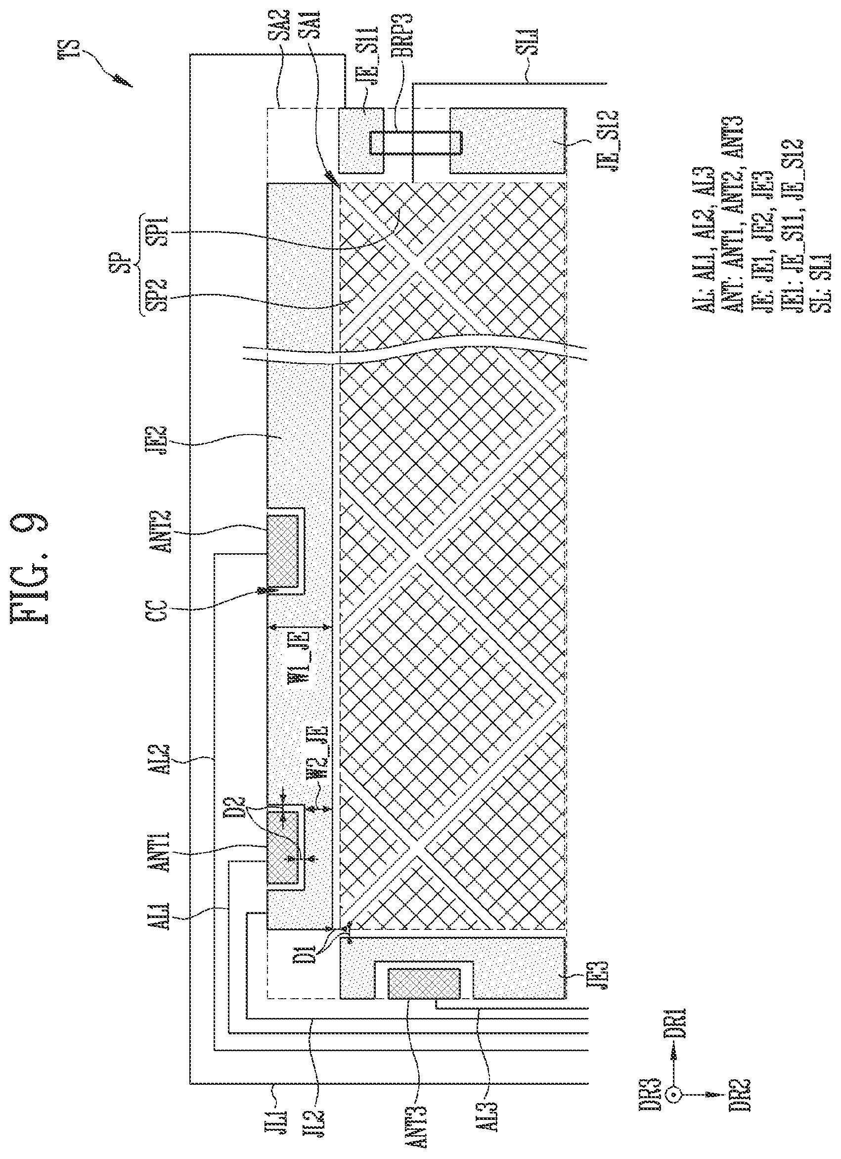 Patent US12422959 Figure 8 – Input sensing device, display device including the same, and electronic device including the display device