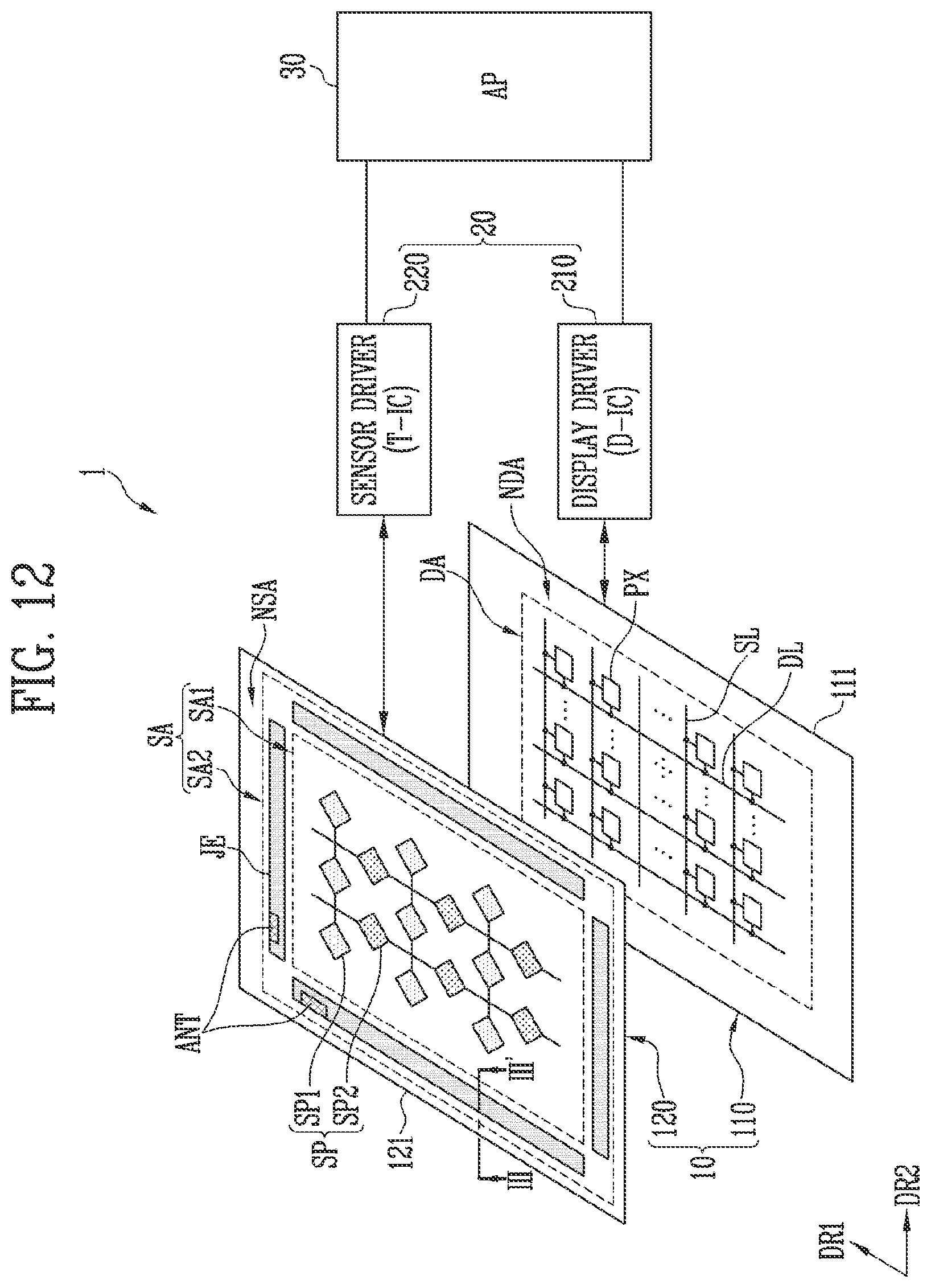 Patent US12422959 Figure 11 – Input sensing device, display device including the same, and electronic device including the display device