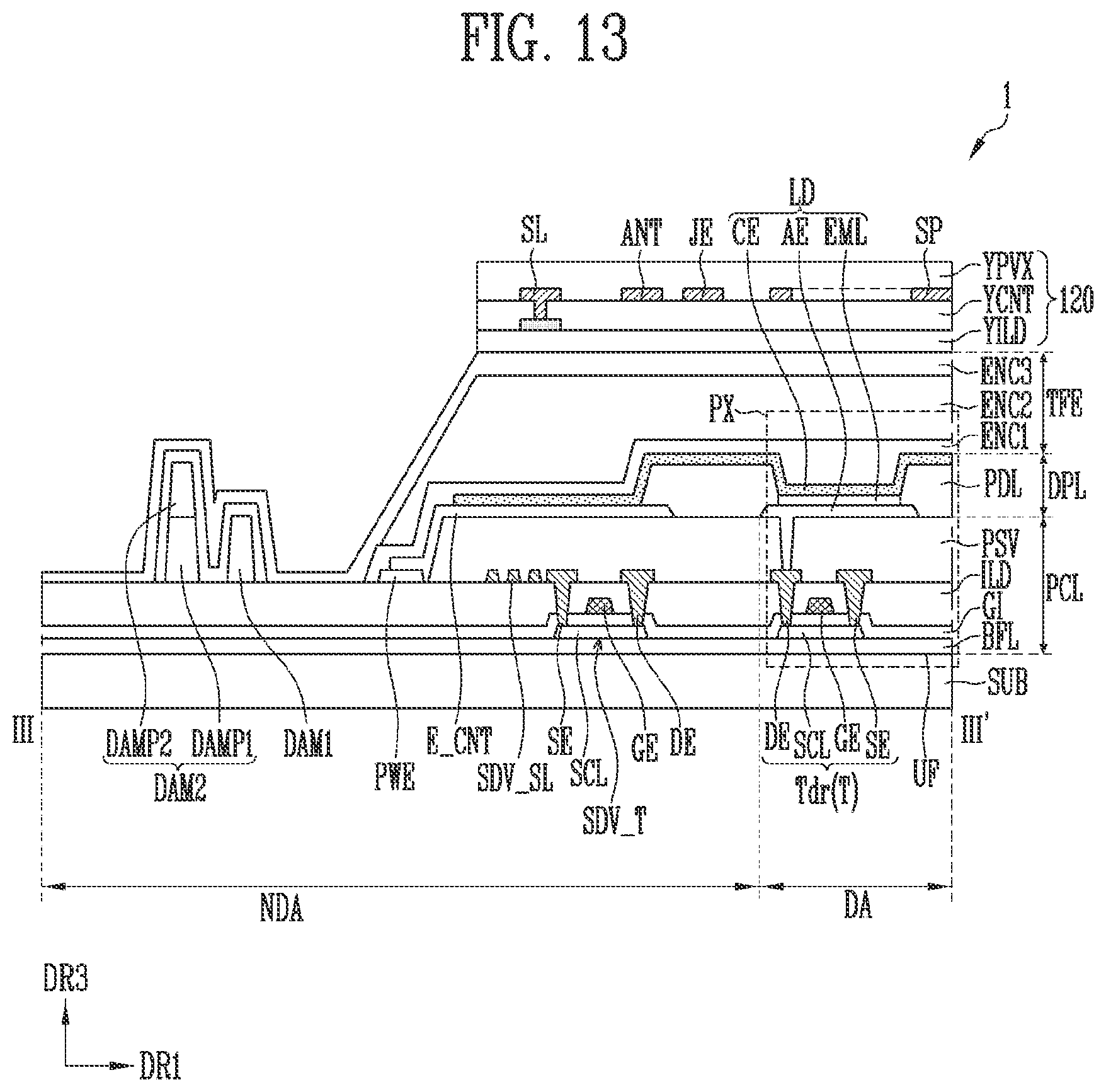 Patent US12422959 Figure 12 – Input sensing device, display device including the same, and electronic device including the display device