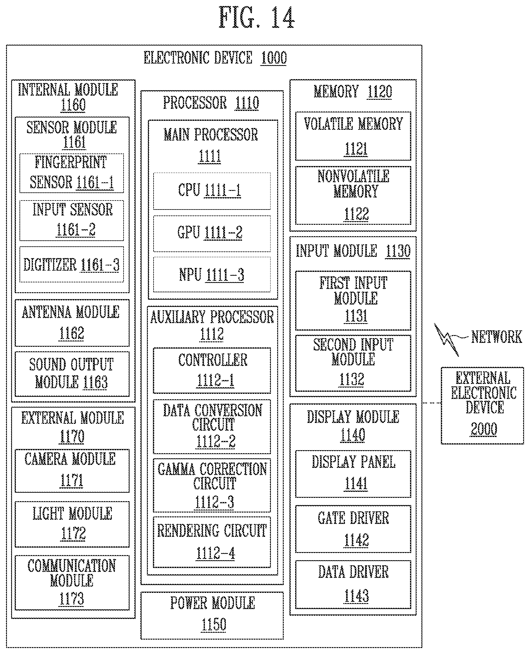 Patent US12422959 Figure 13 – Input sensing device, display device including the same, and electronic device including the display device