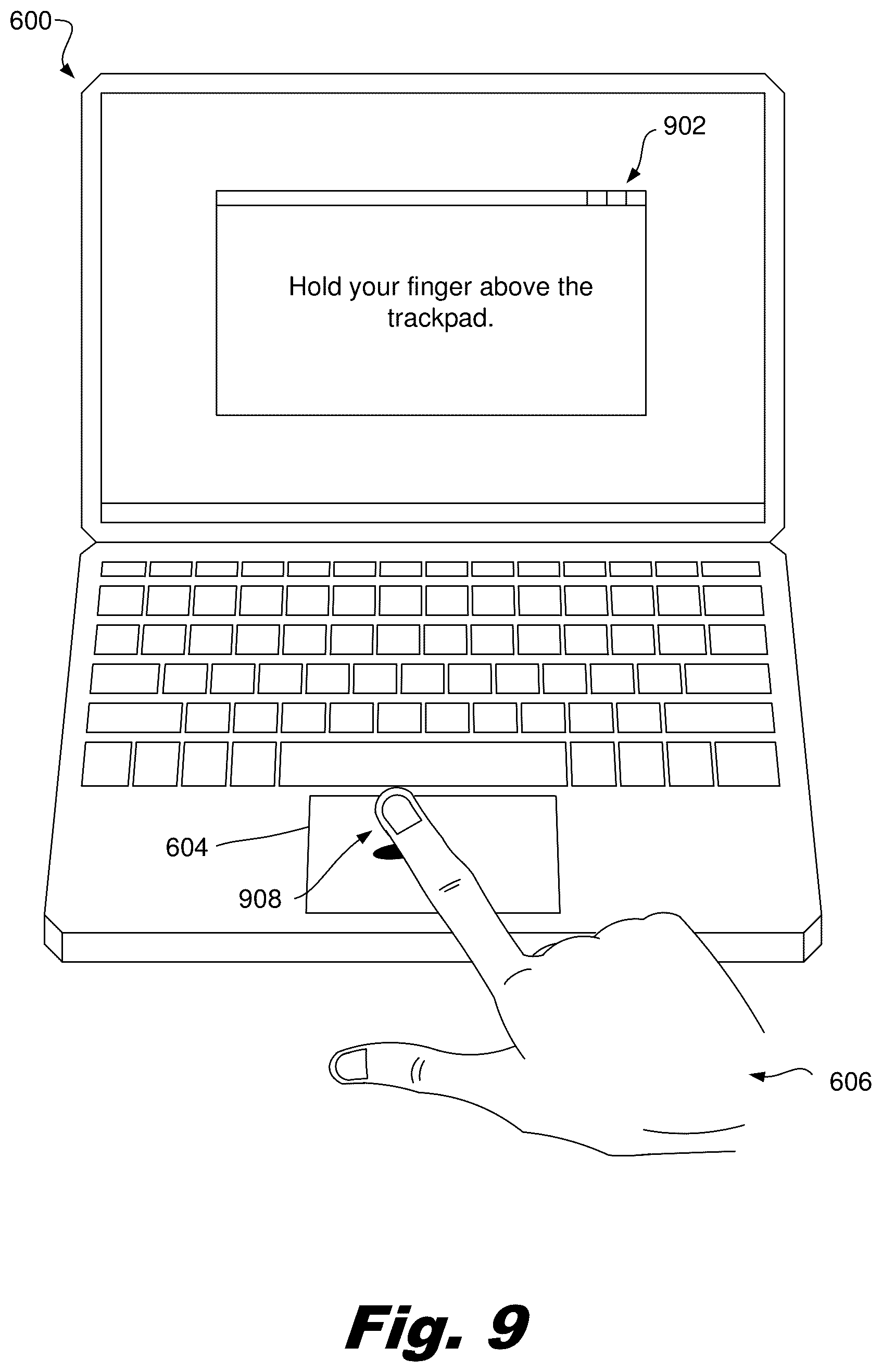 Patent US12422960 Figure 8 – Determining an unprompted input