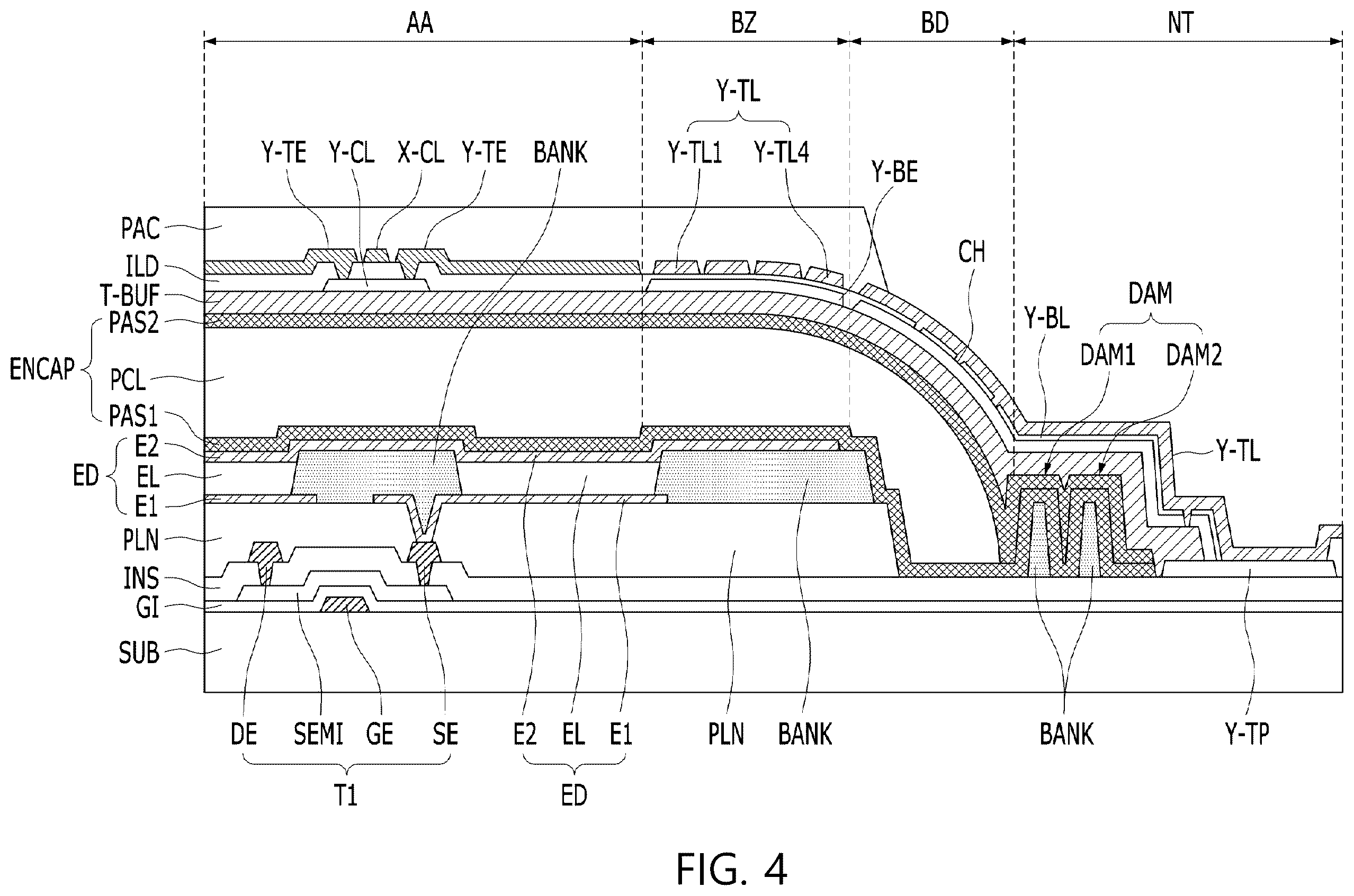 Patent US12422963 Figure 4 – Touch display device