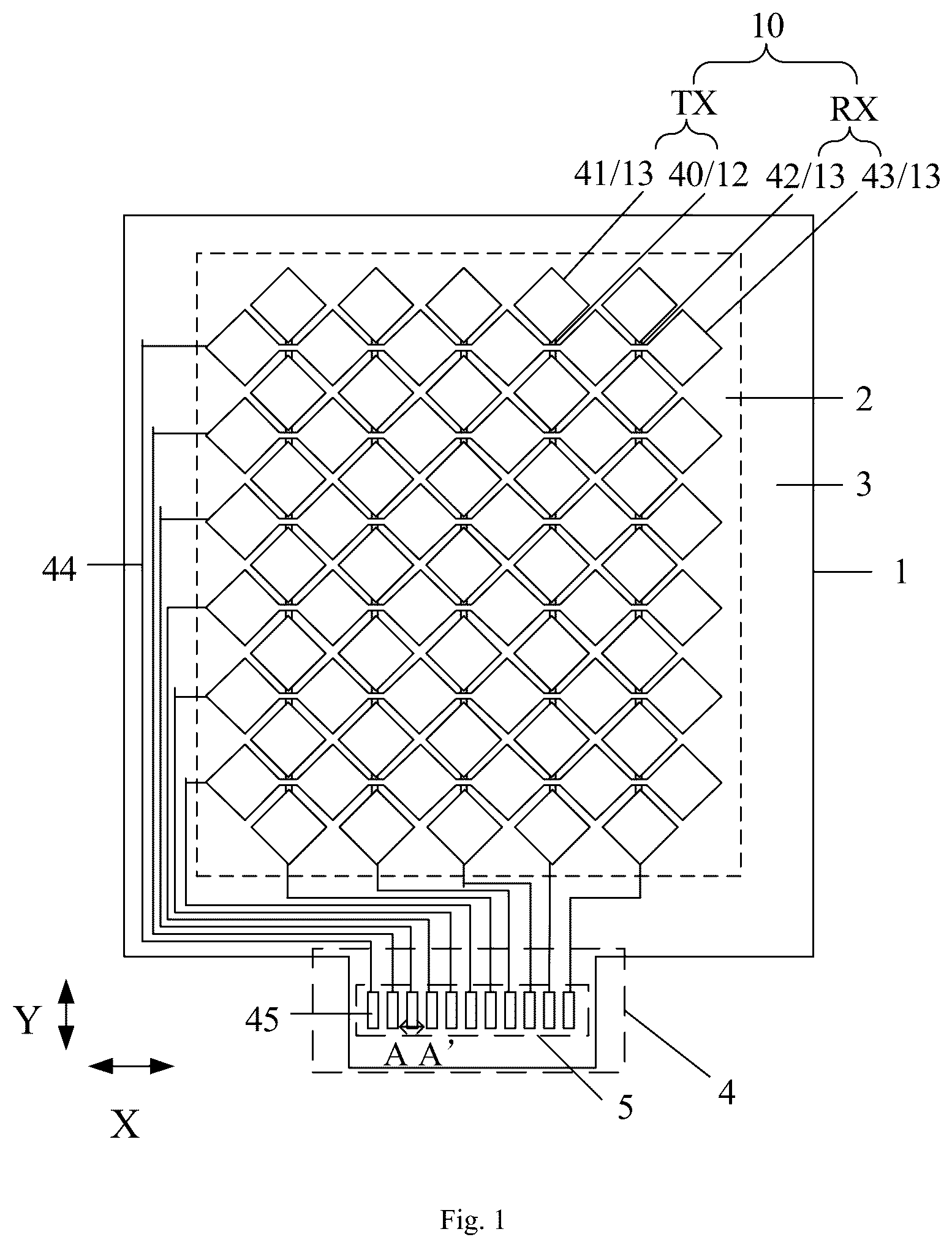 Patent US12422966 Figure 1 – Touch display panel, touch display apparatus and touch display mother board