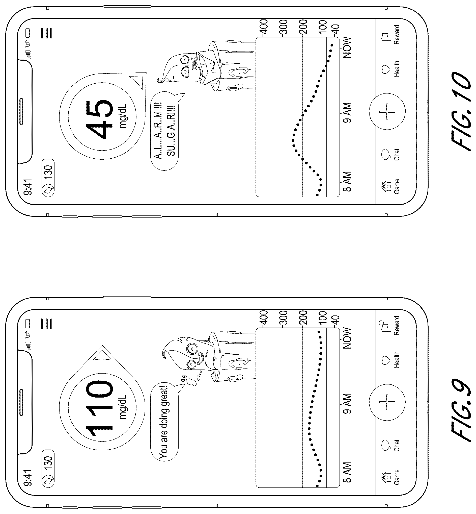 Patent US12422967 Figure 8 – Multi-process analyte monitoring and communication system