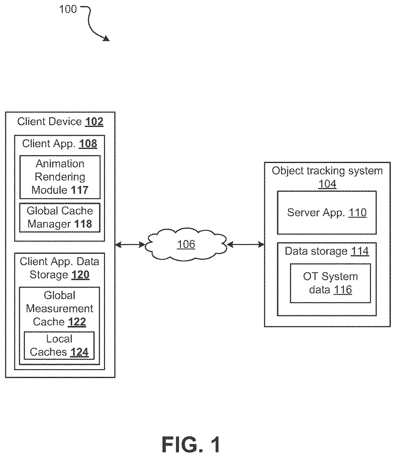 Patent US12422971 Figure 1 – Dynamic visualization of an object tracked by an object tracking system in a graphical user interface