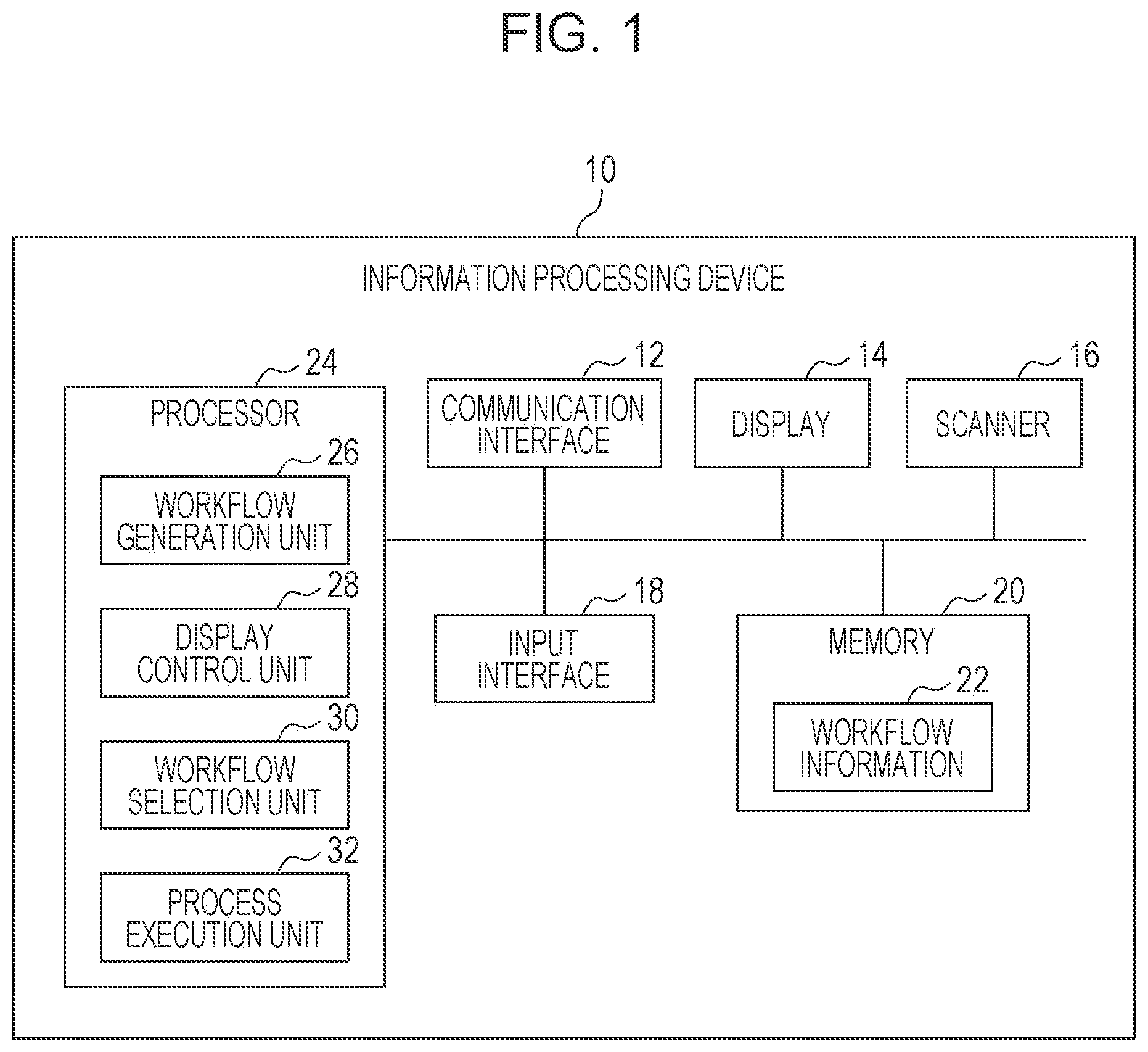 Patent US12422975 — Information processing device and non-transitory computer readable medium — Figure 1