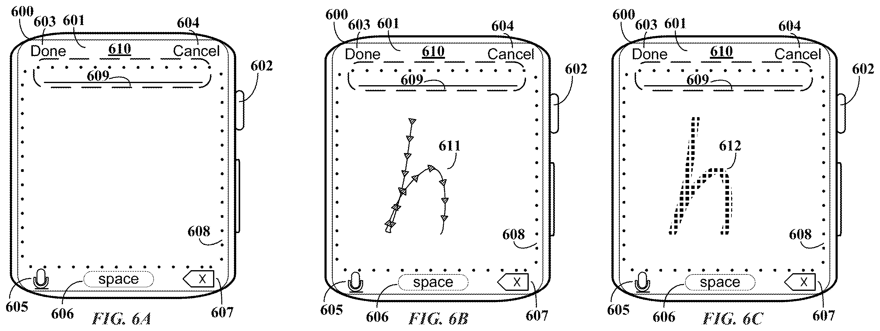 Patent US12422979 Figure 9 – Handwriting keyboard for screens