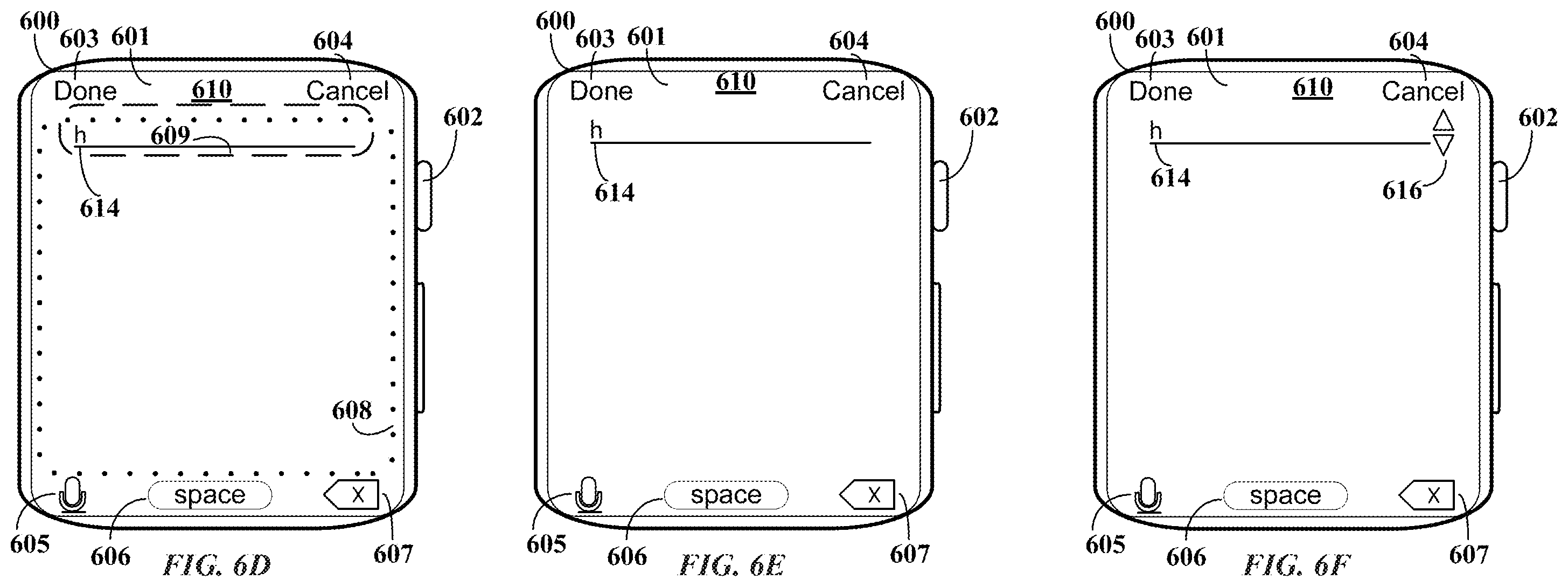 Patent US12422979 Figure 10 – Handwriting keyboard for screens