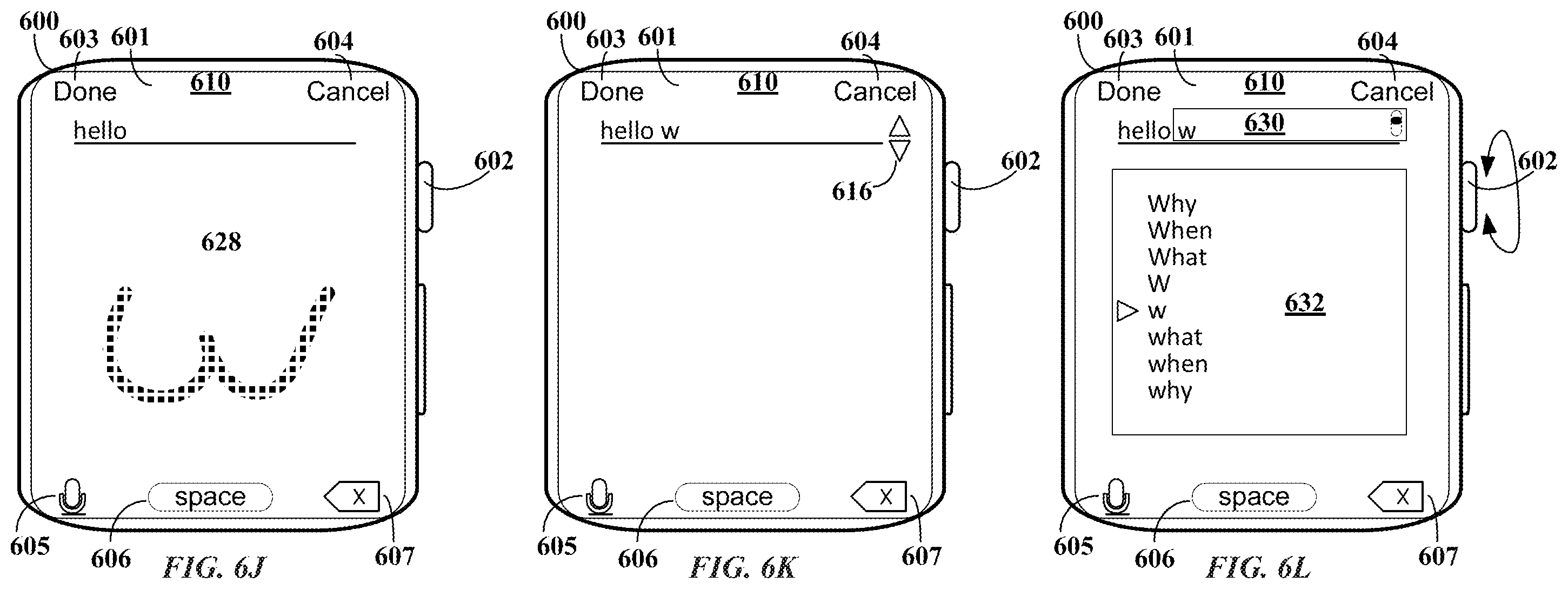 Patent US12422979 Figure 12 – Handwriting keyboard for screens