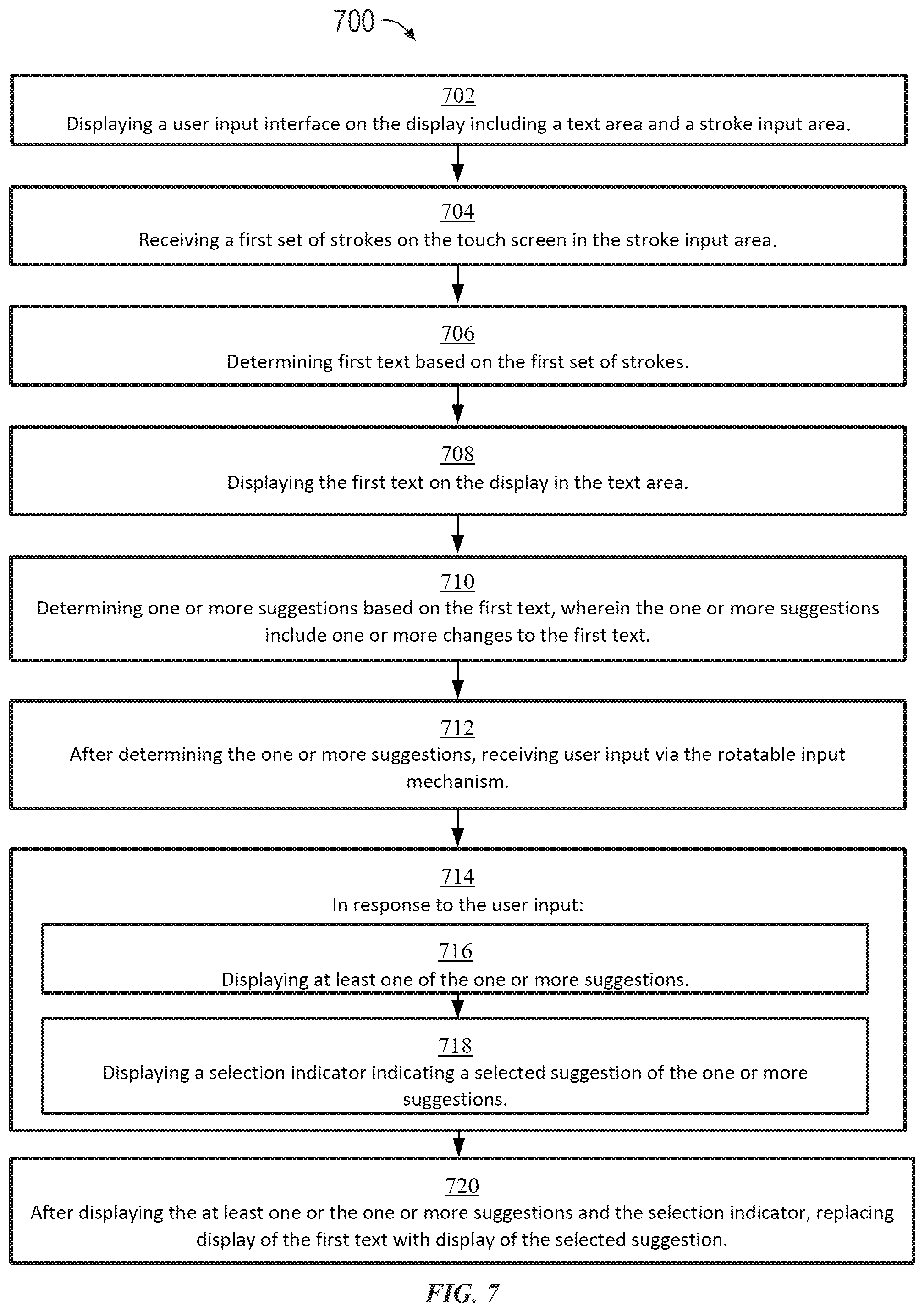 Patent US12422979 Figure 15 – Handwriting keyboard for screens