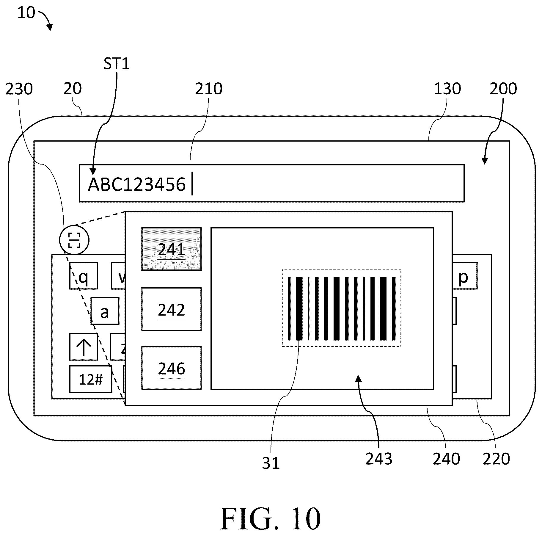 Patent US12422980 Figure 10 – Mobile device and operating method of input method thereof