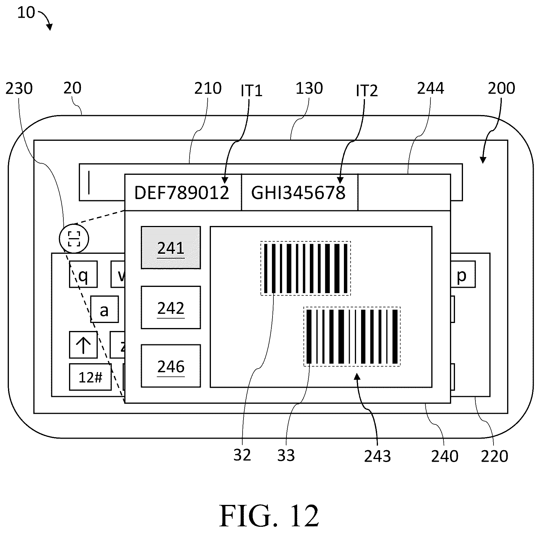 Patent US12422980 Figure 12 – Mobile device and operating method of input method thereof