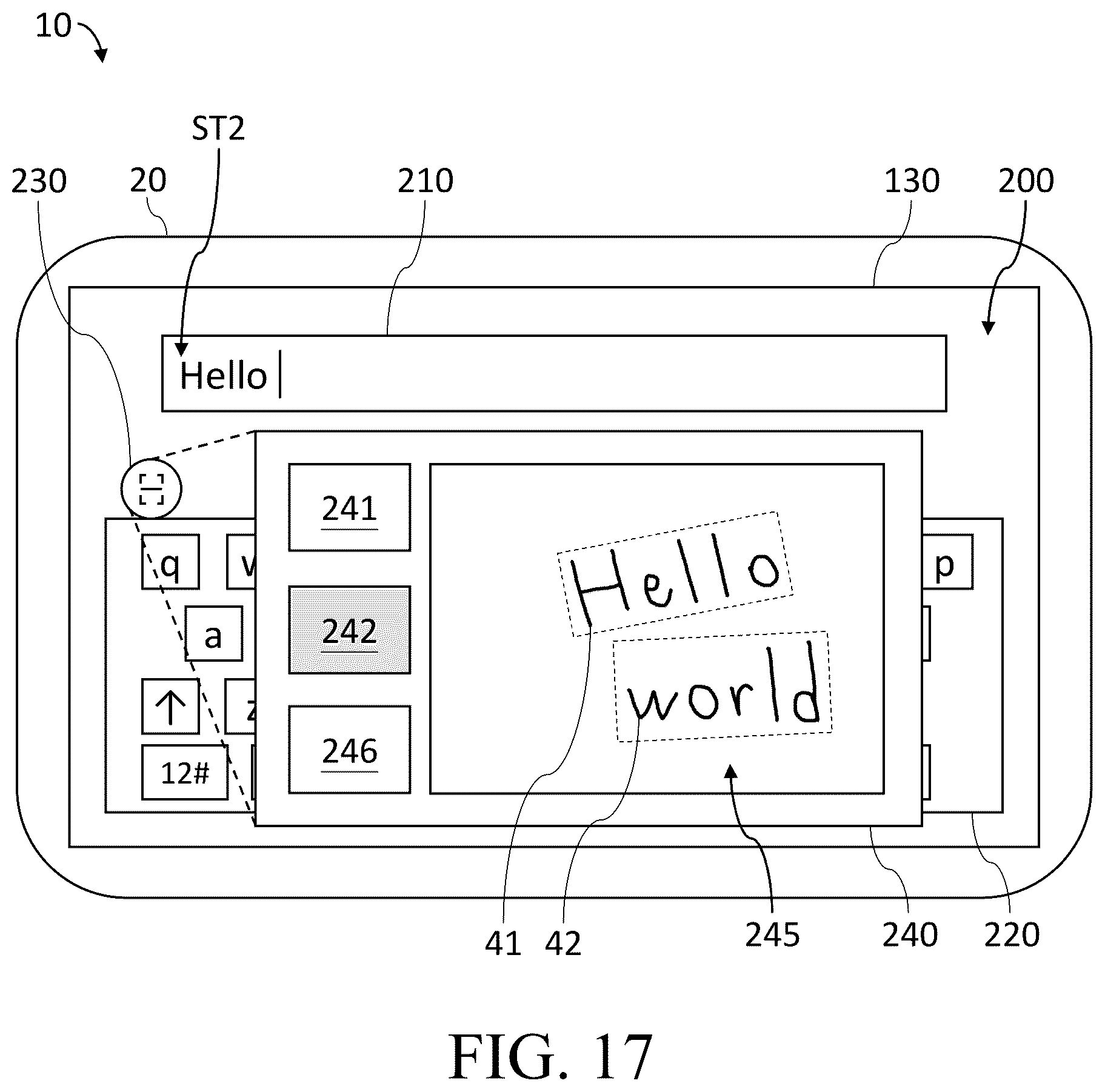 Patent US12422980 Figure 17 – Mobile device and operating method of input method thereof