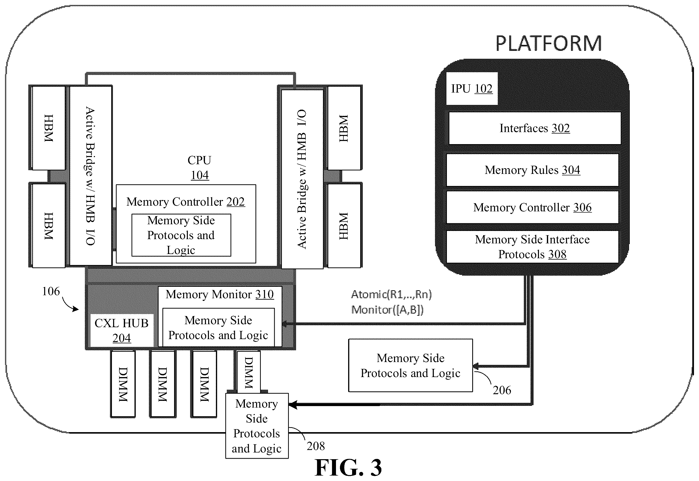 Patent US12422989 Figure 3 – Memory schemes for infrastructure processing unit architectures