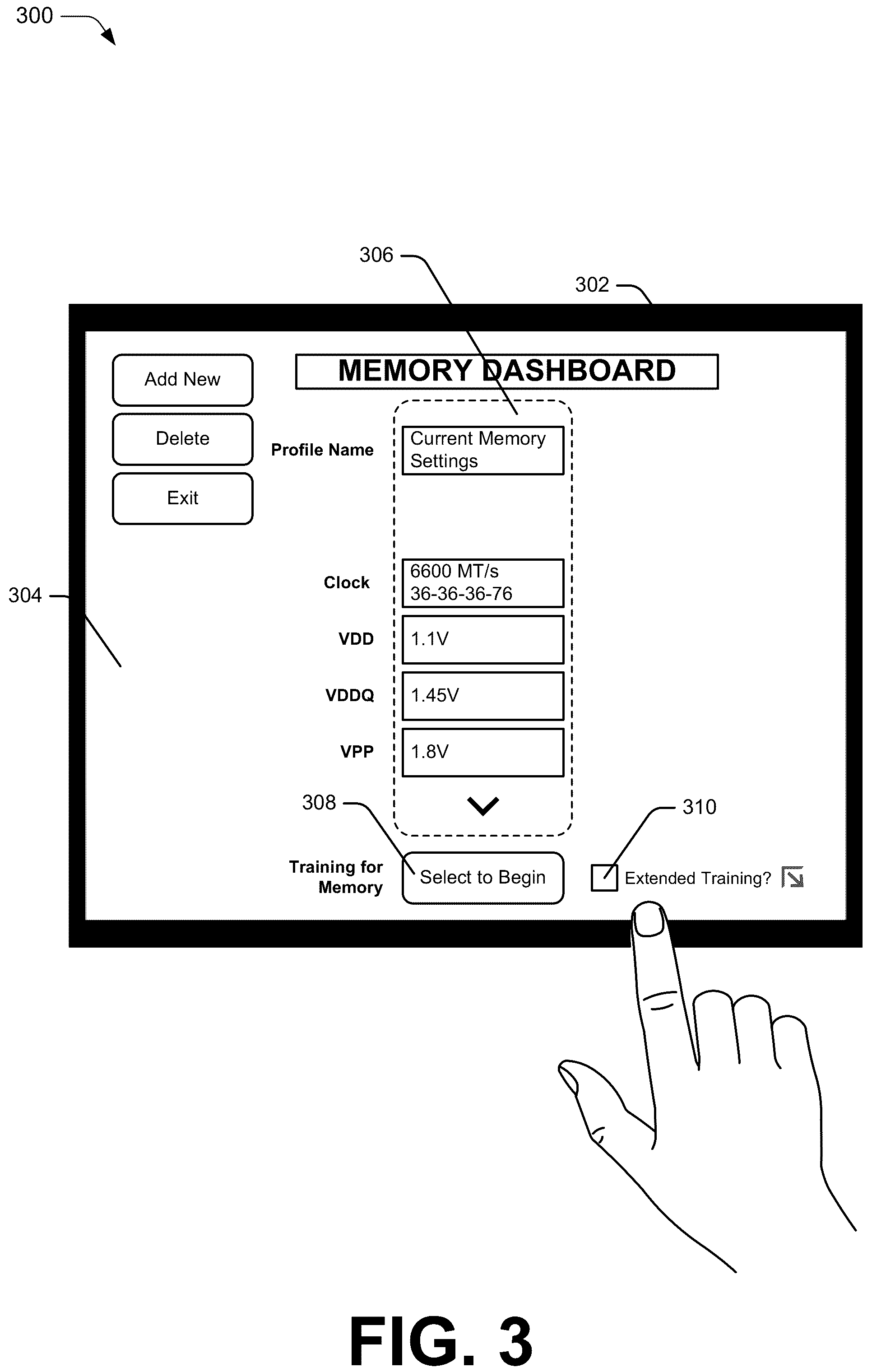 Patent US12422990 Figure 3 – Extended training for memory