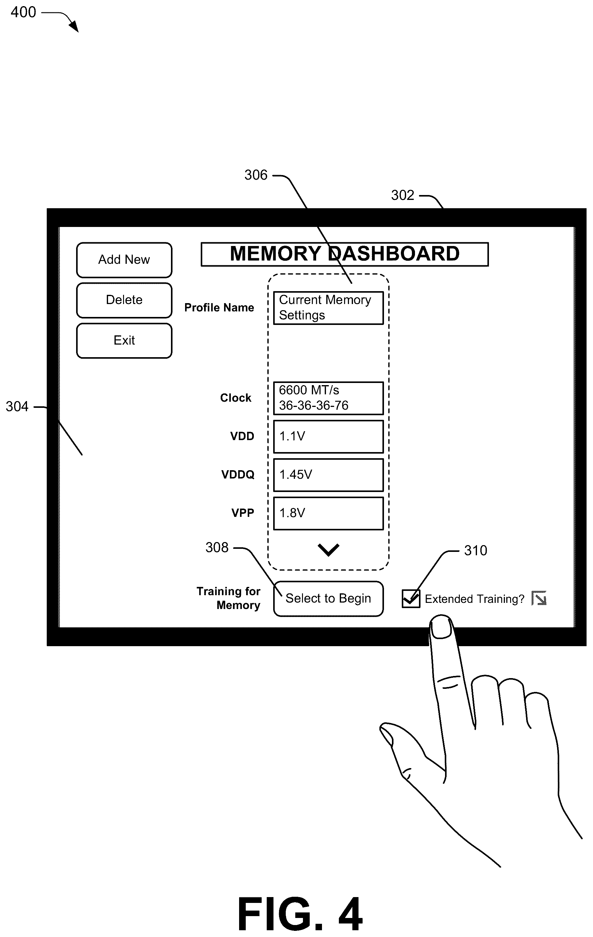 Patent US12422990 Figure 4 – Extended training for memory
