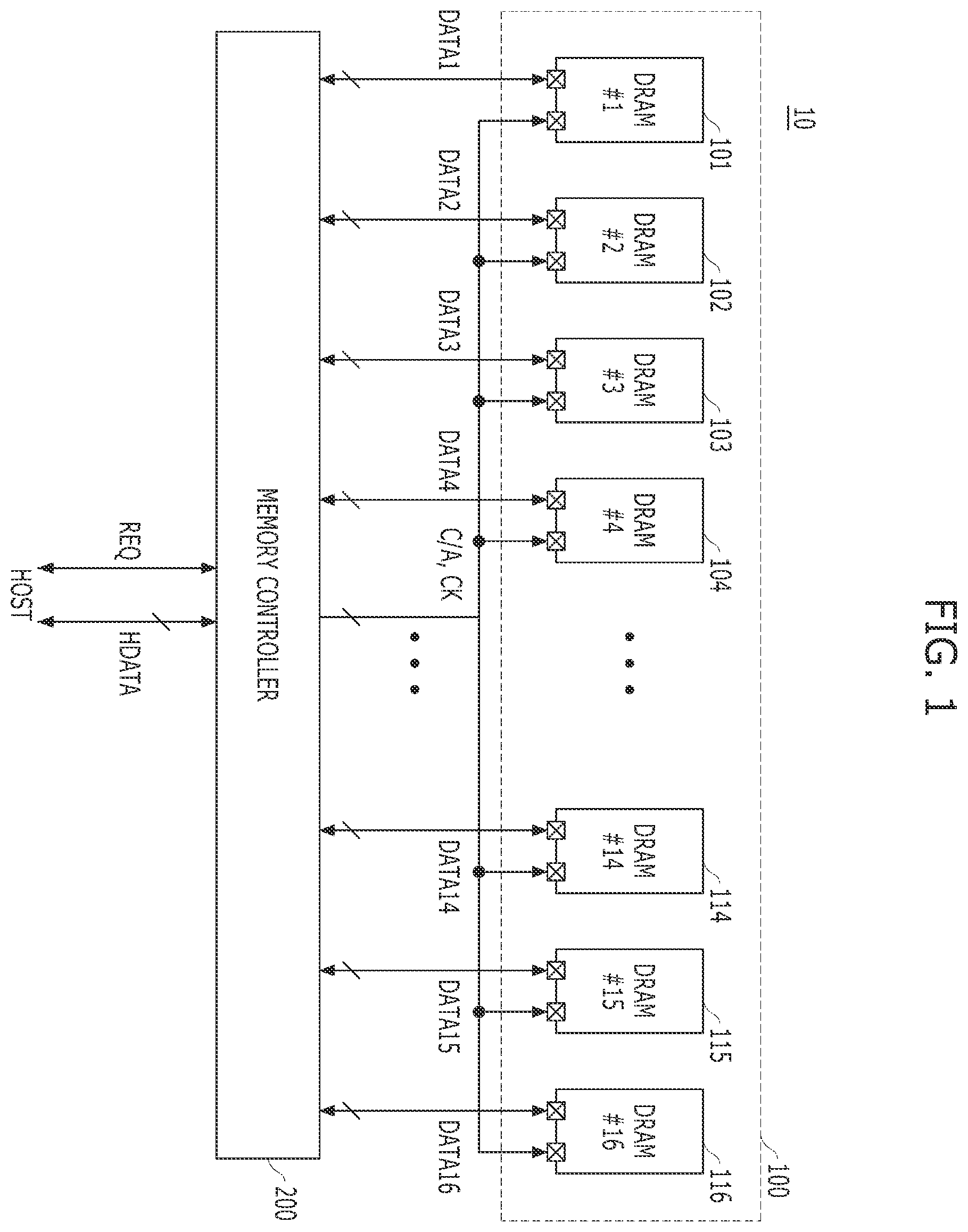 Patent US12422998 Figure 1 – Memory device and memory system for performing partial write operation, and operating method thereof