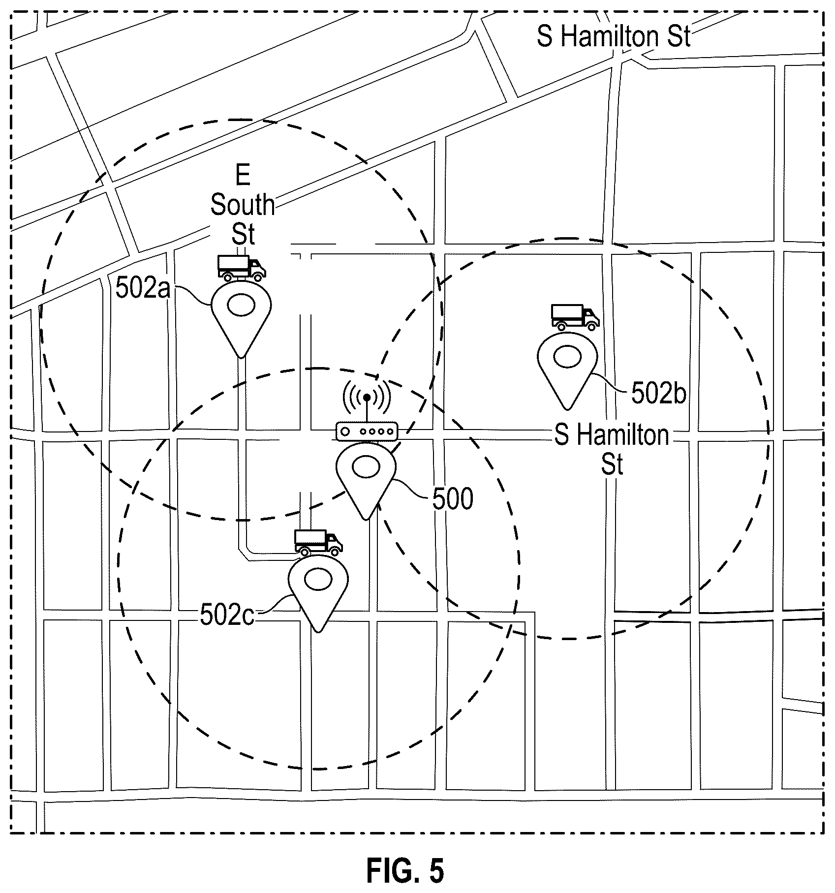 Patent US12426007 Figure 5 – Power optimized geolocation