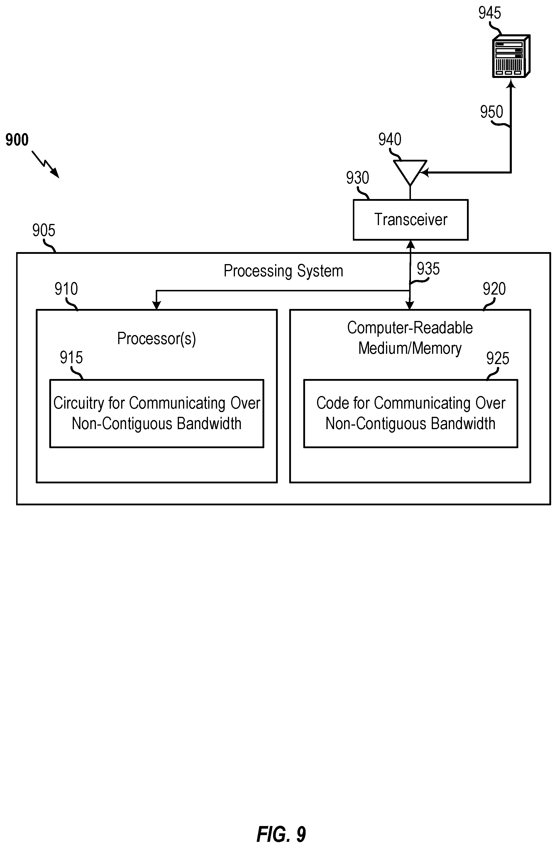Patent US12426029 Figure 9 – Thermal mitigation in user equipment having multiple communication modules