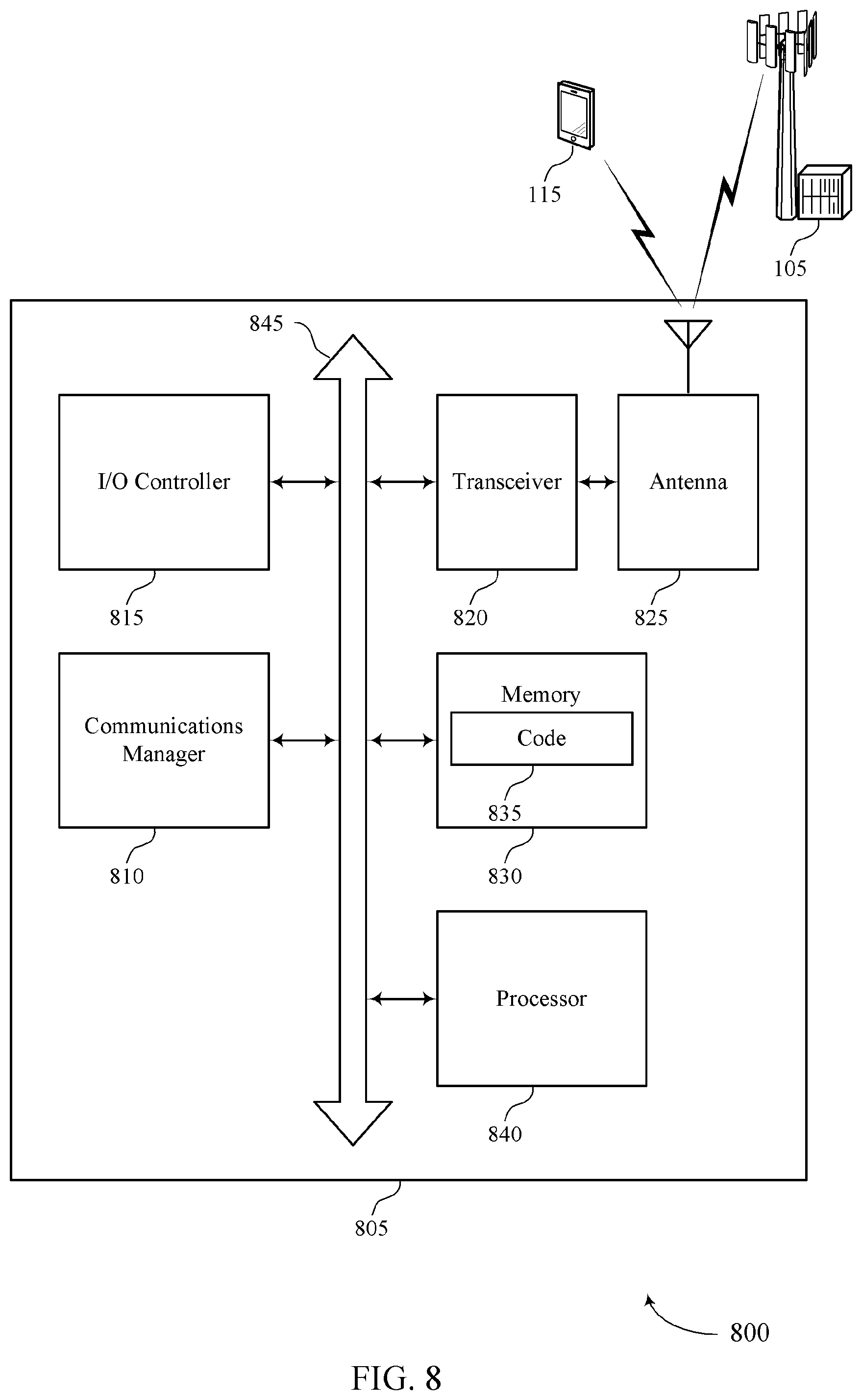 Patent US12426071 Figure 8 – Distance-based channel occupancy time (COT) sharing