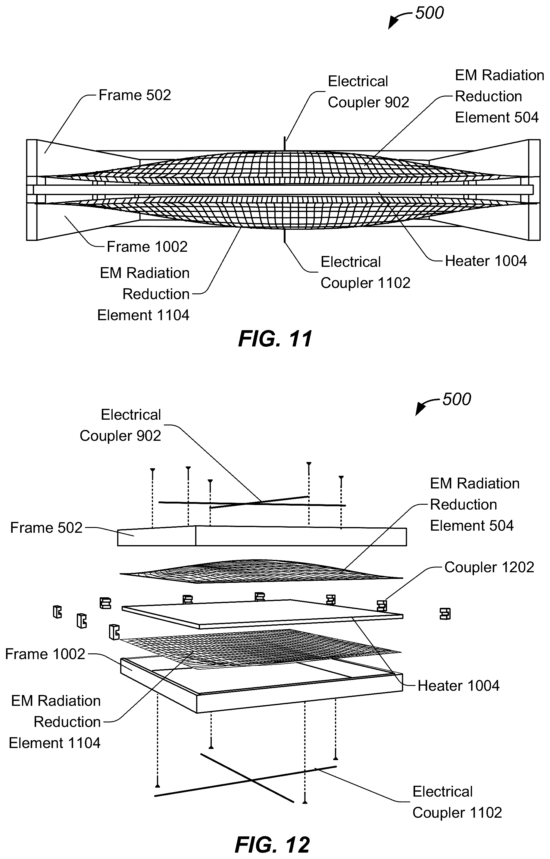 Patent US12426133 Figure 8 – Electromagnetic wave reducing heaters and devices and saunas