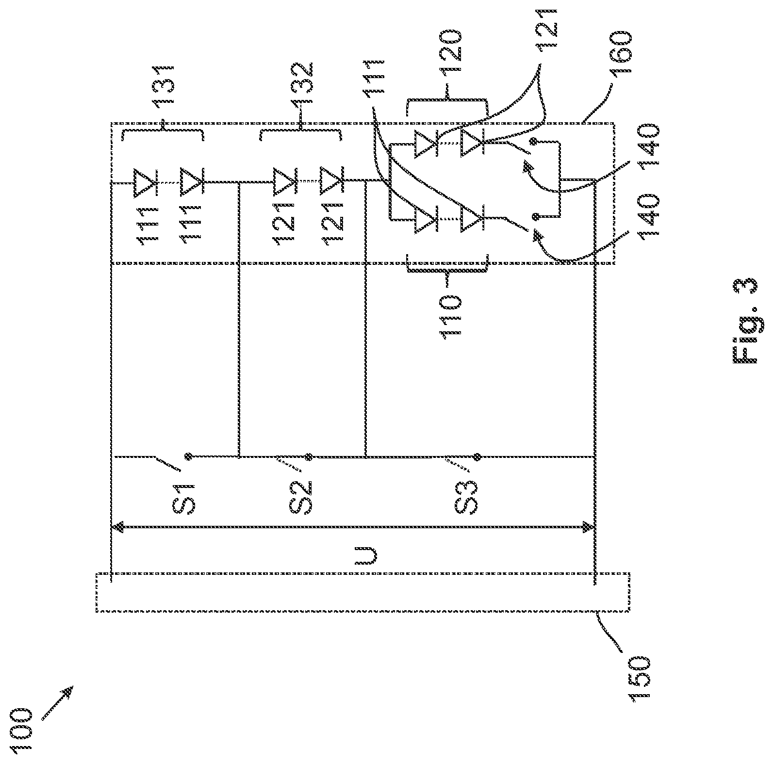 Patent US12426141 Figure 3 – Arrangement for providing at least two different light functions for a vehicle