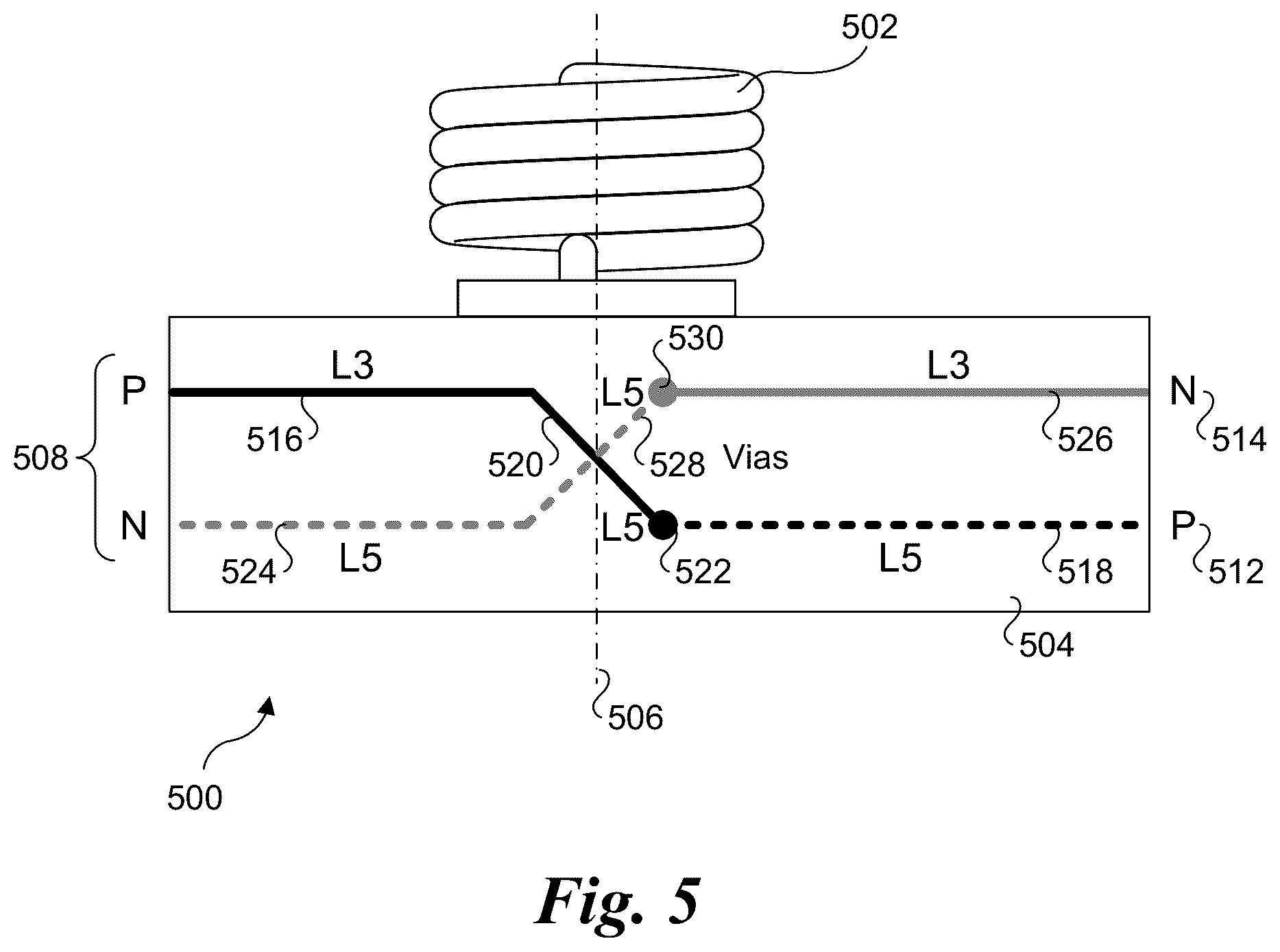 Patent US12426153 Figure 6 – Twisted differential compensation for routing high-speed signals near power delivery inductors and system miniaturization