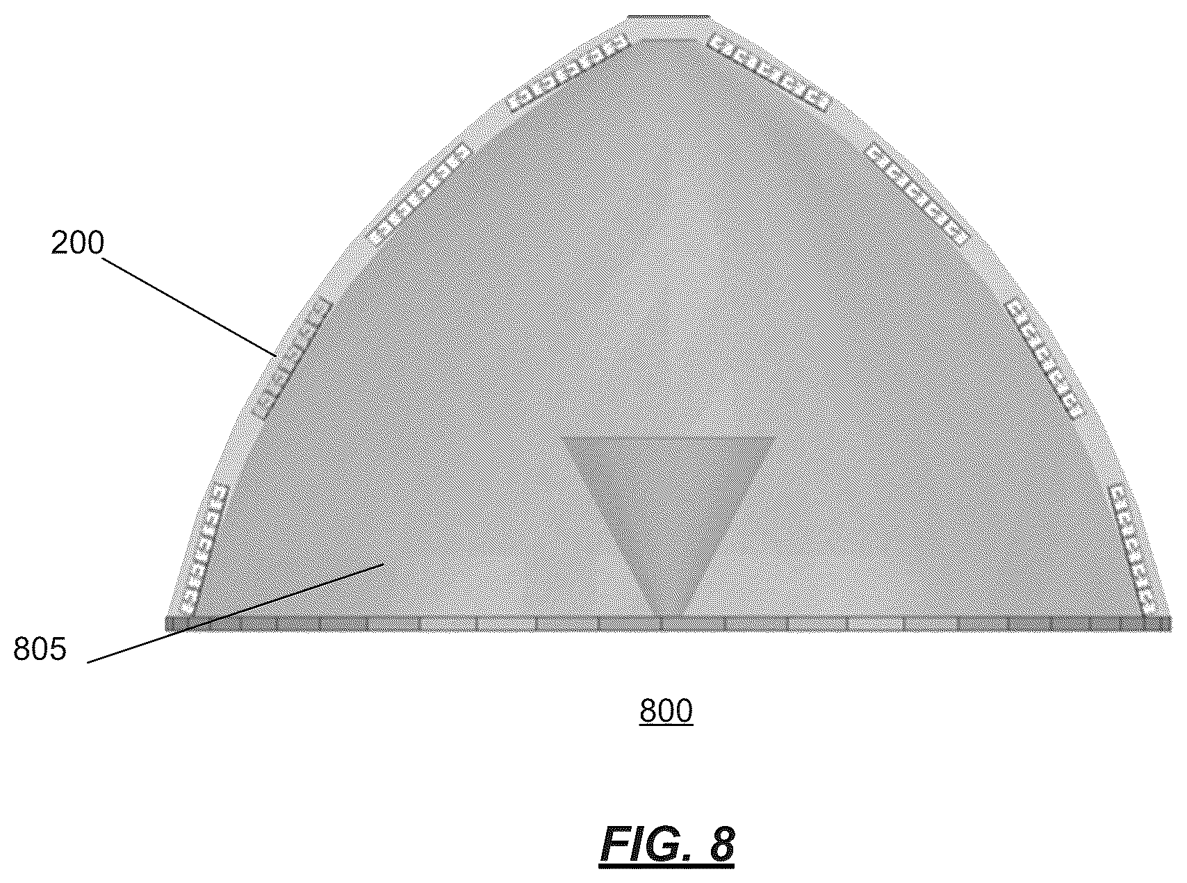 Patent US12426159 Figure 8 – Electrical structure with non-linear electrical interconnect