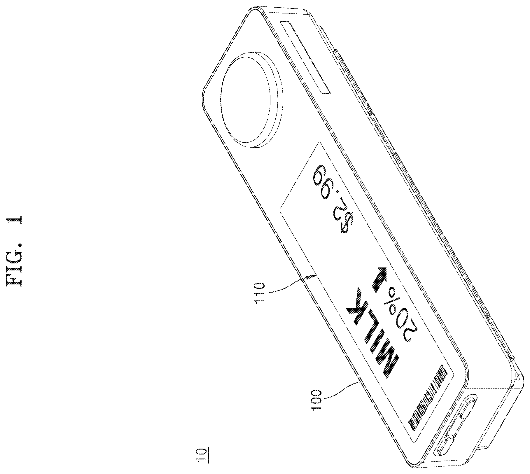 Patent US12426173 Figure 1 – Battery case and electronic price indicator including the same