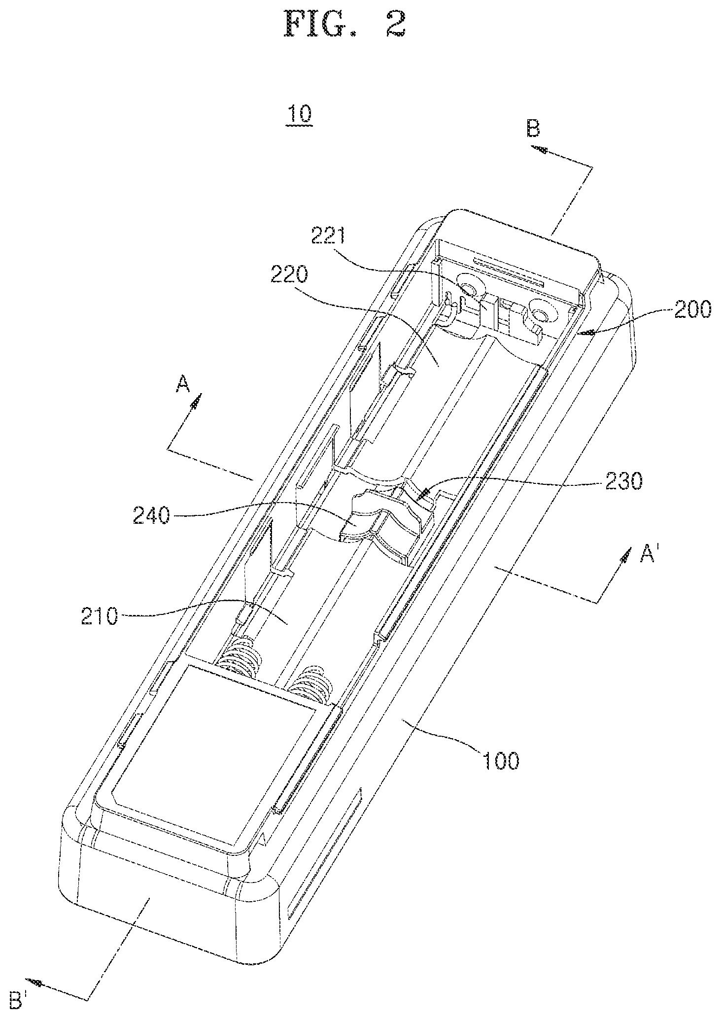 Patent US12426173 Figure 2 – Battery case and electronic price indicator including the same