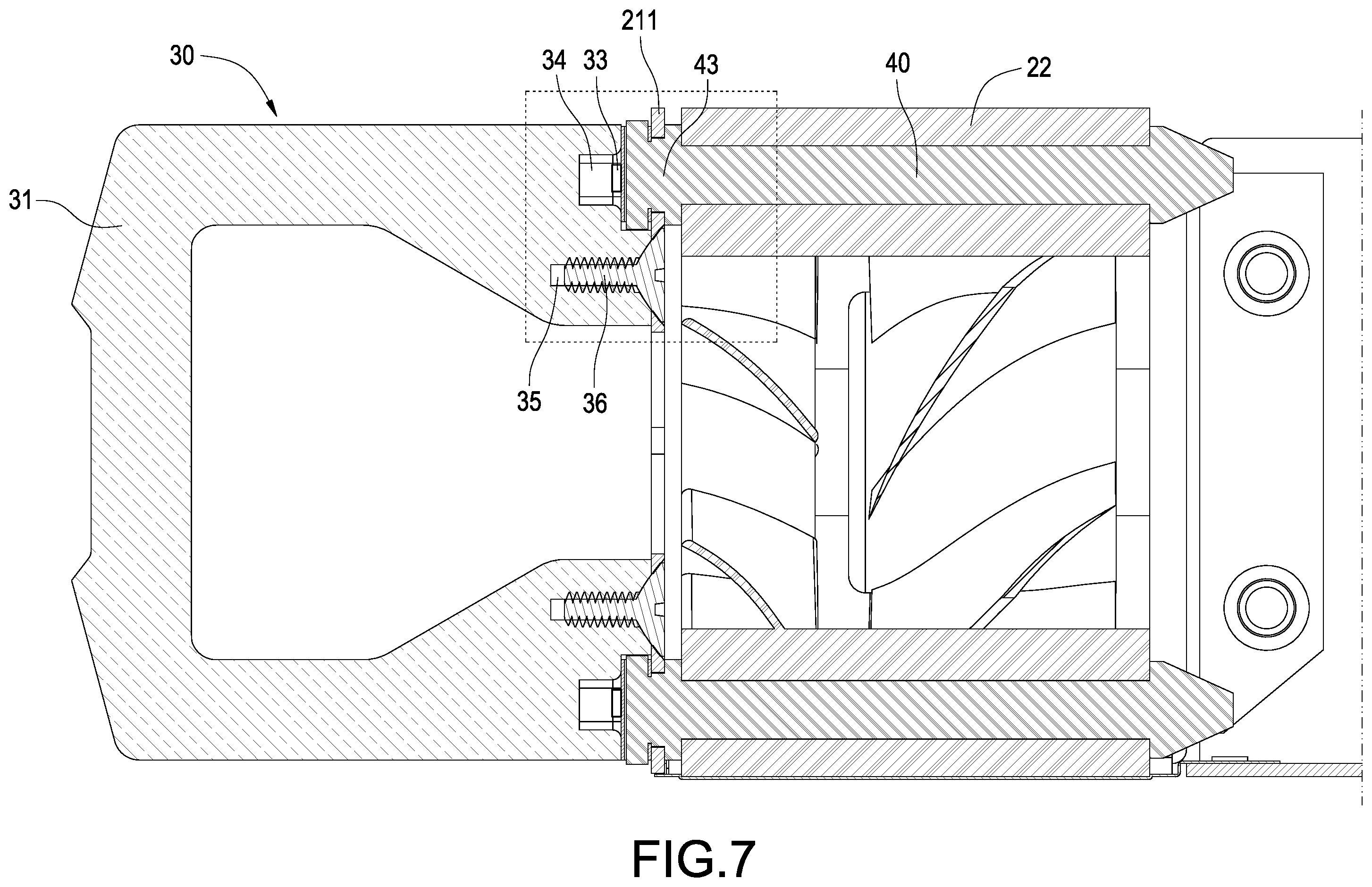 Patent US12426201 Figure 7 – Power supply device combined with vibration-resistant fan assembly having illuminated handle