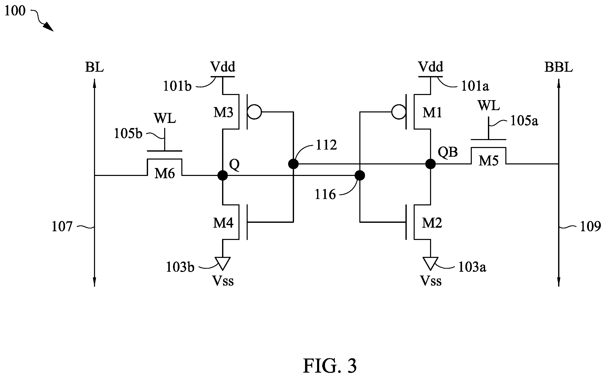 Patent US12426231 Figure 3 – Structures of sram cell and methods of fabricating the same
