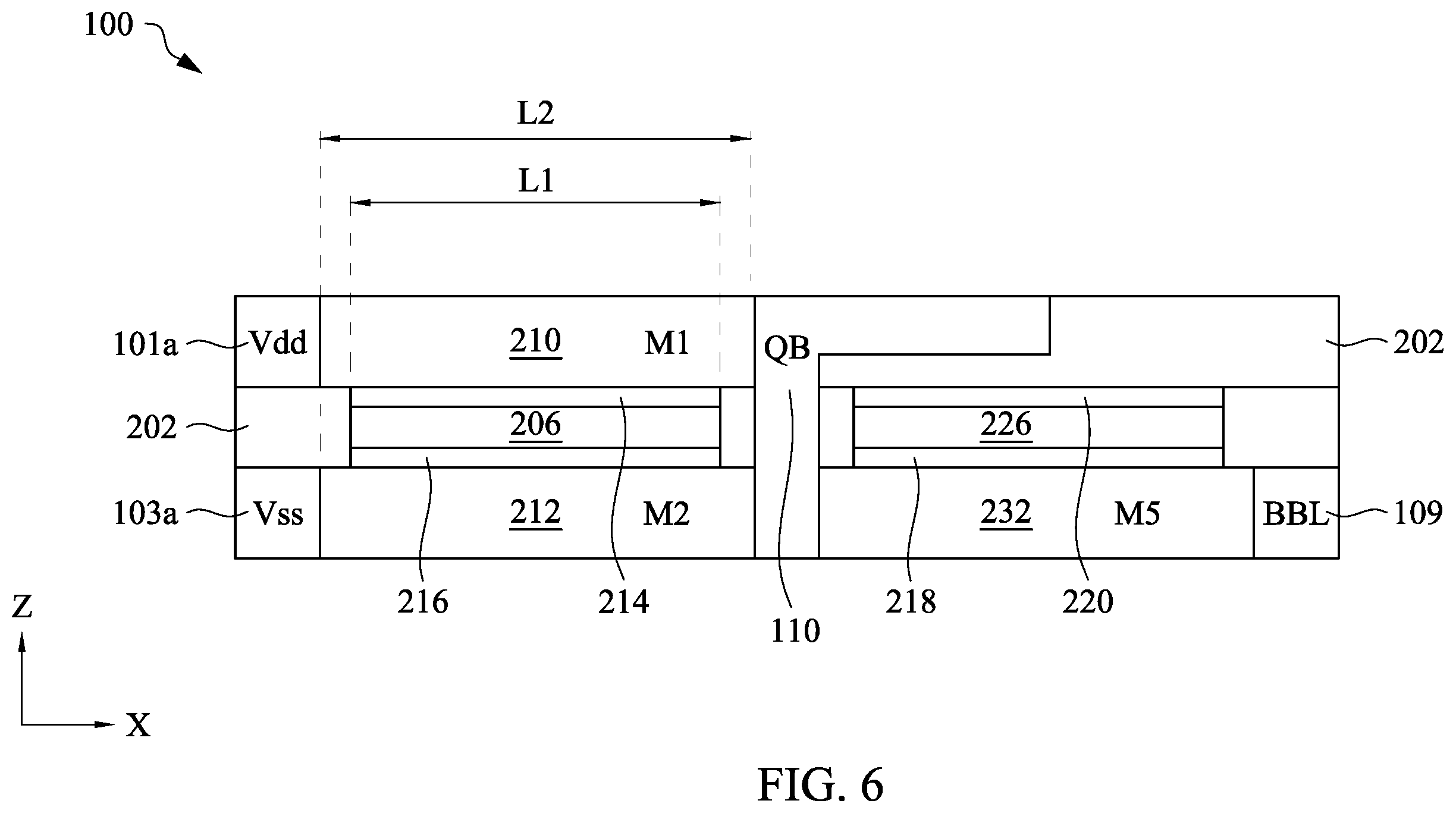 Patent US12426231 Figure 6 – Structures of sram cell and methods of fabricating the same