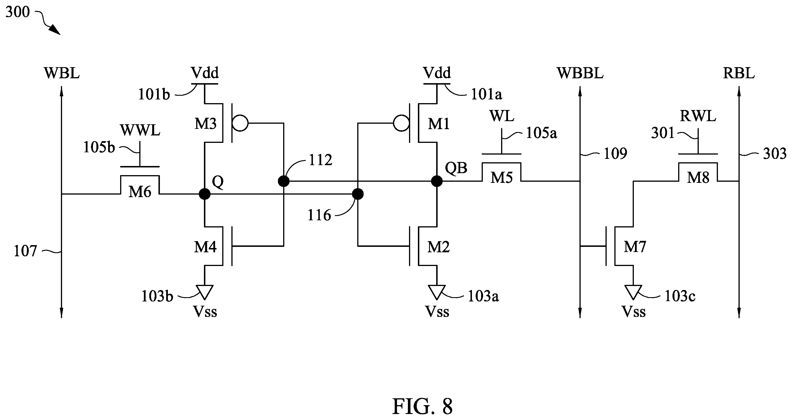 Patent US12426231 Figure 8 – Structures of sram cell and methods of fabricating the same