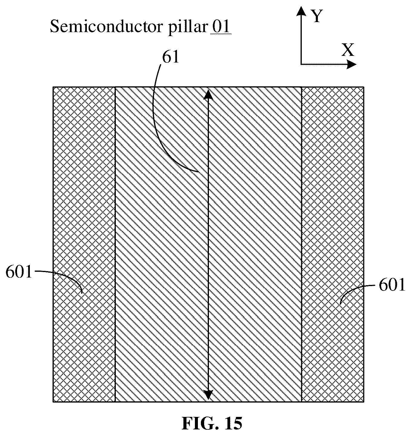 Patent US12426232 Figure 15 – Semiconductor structure with semiconductor pillars and method for manufacturing same