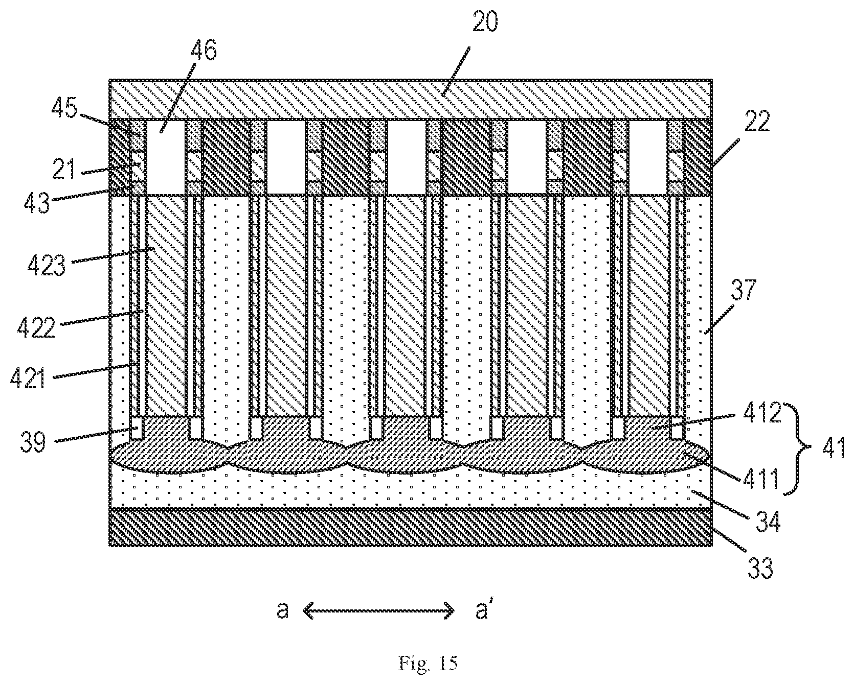 Patent US12426234 Figure 12 – Semiconductor structure for DRAM having a pillar lower electrode and formation method thereof