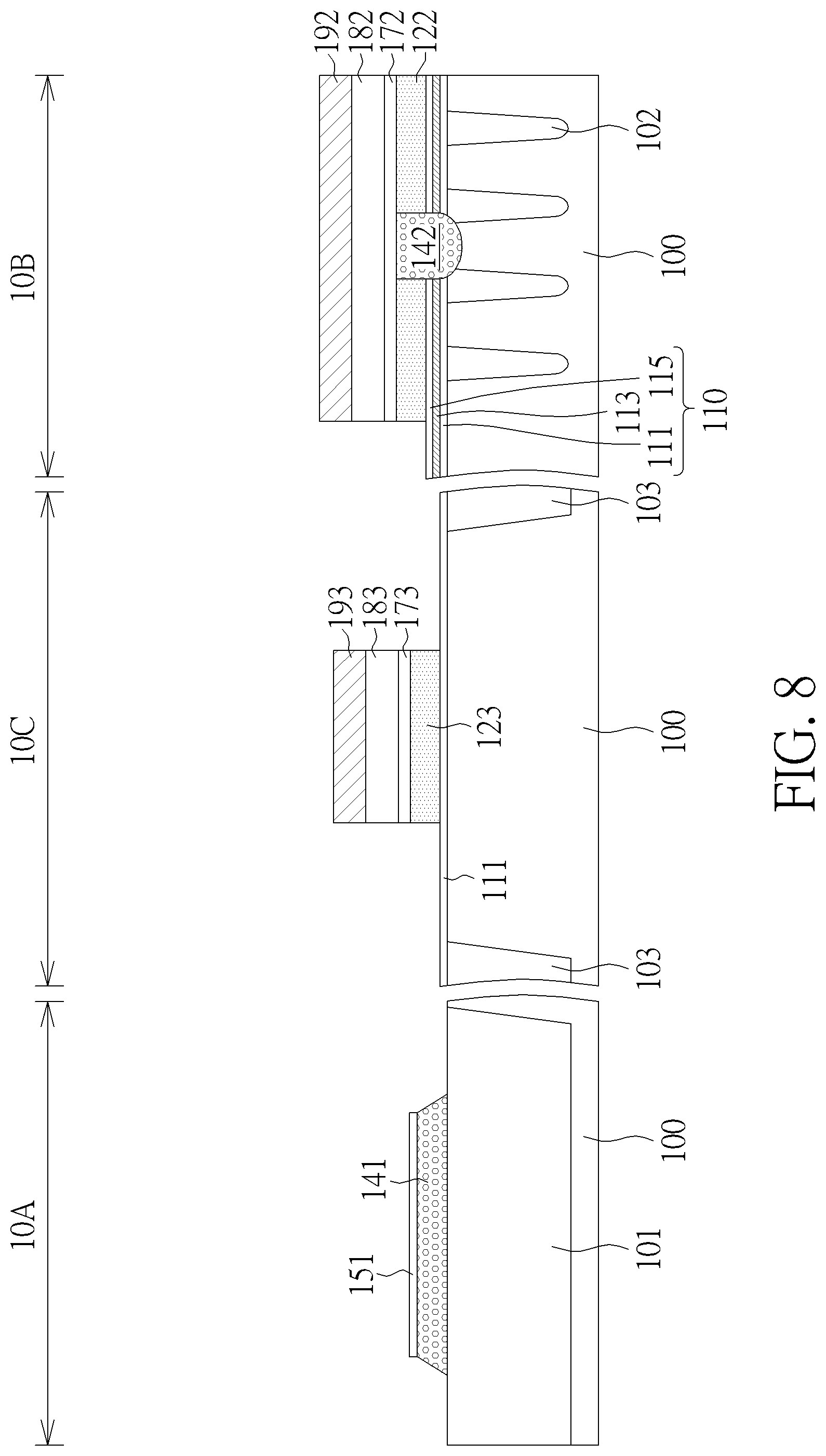 Patent US12426242 Figure 8 – Semiconductor memory device having a bit line contact disposed in the substrate