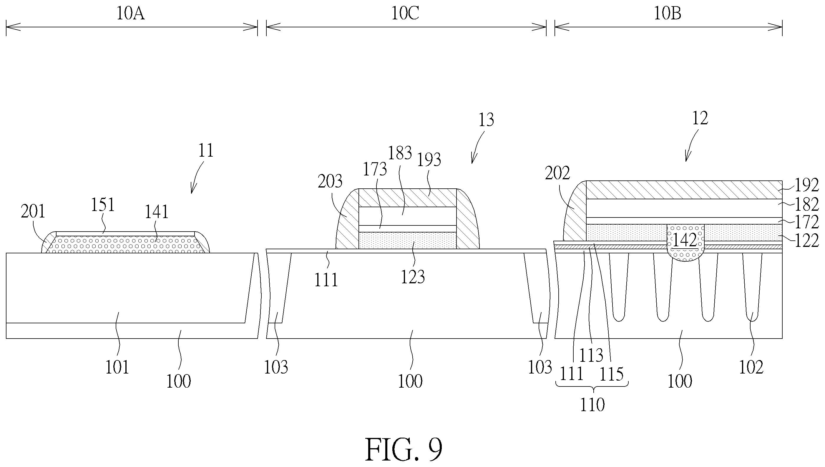 Patent US12426242 Figure 9 – Semiconductor memory device having a bit line contact disposed in the substrate