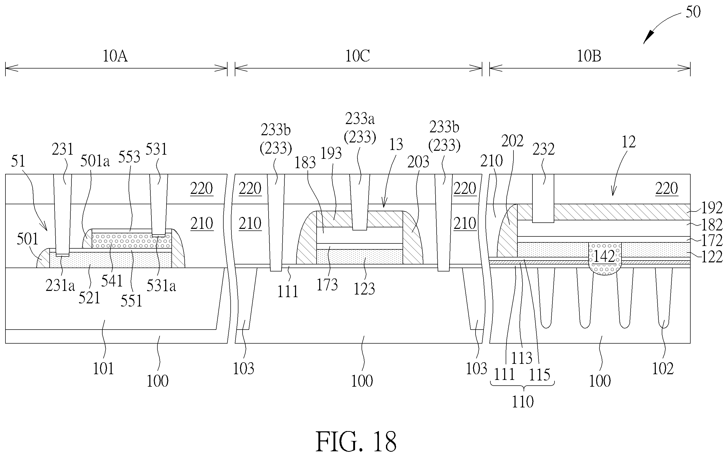 Patent US12426242 Figure 18 – Semiconductor memory device having a bit line contact disposed in the substrate