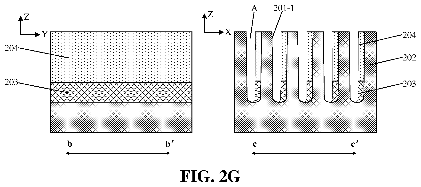 Patent US12426256 Figure 8 – Semiconductor structure including a plurality of semicondcutor pillars and bit line isolation trenches and method for forming same