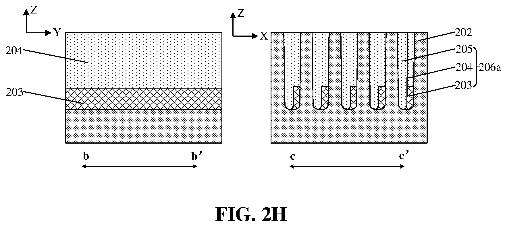 Patent US12426256 Figure 9 – Semiconductor structure including a plurality of semicondcutor pillars and bit line isolation trenches and method for forming same